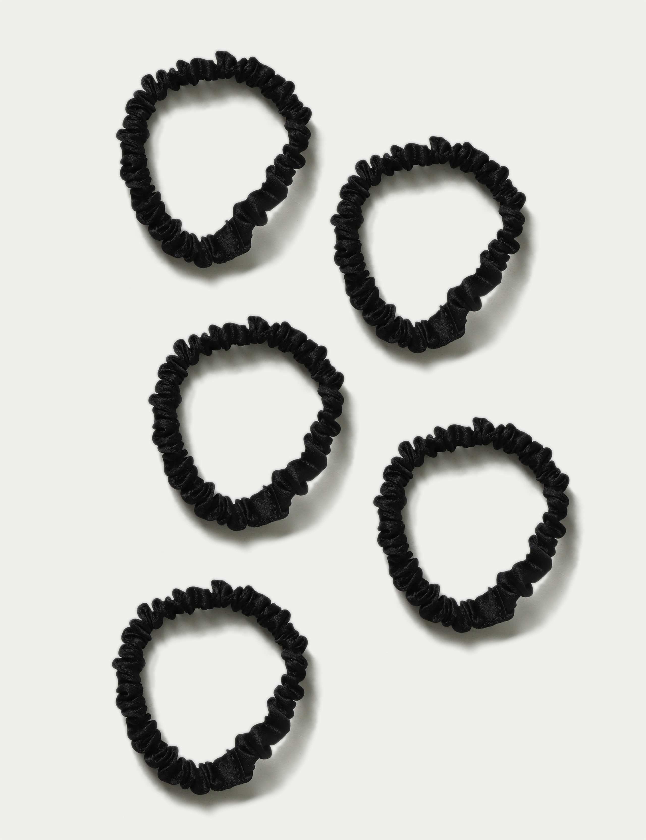 5 Pack Satin Mini Scrunchie Set 2 of 2