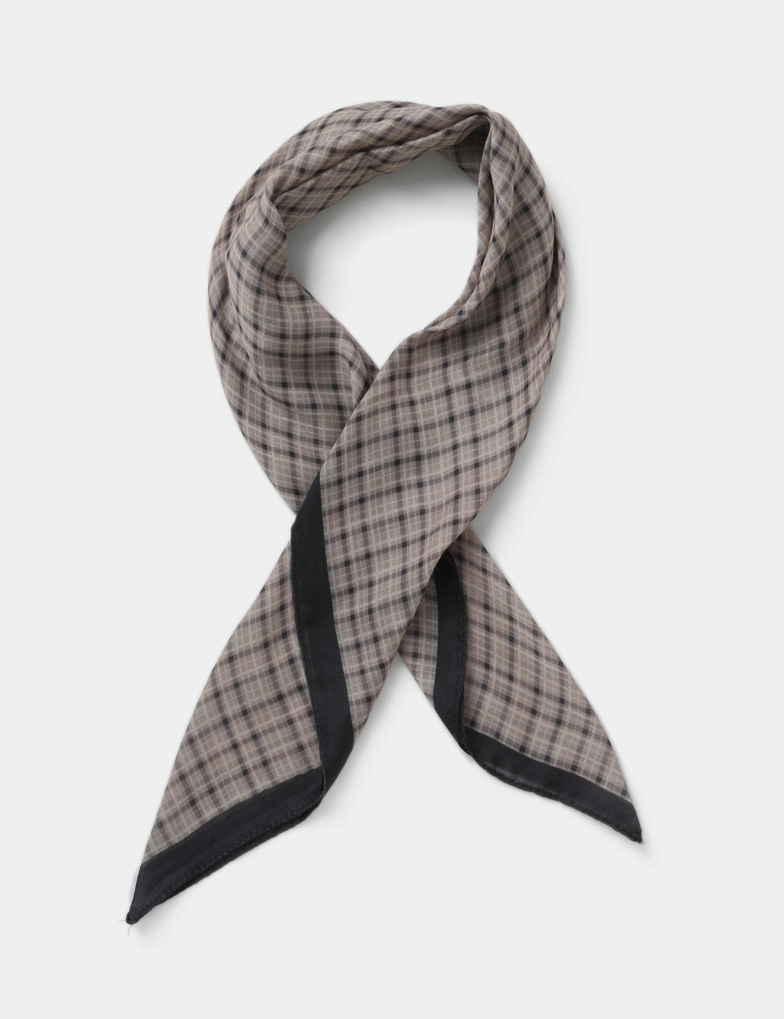 Beige and Blue Check Scarf 2 of 2