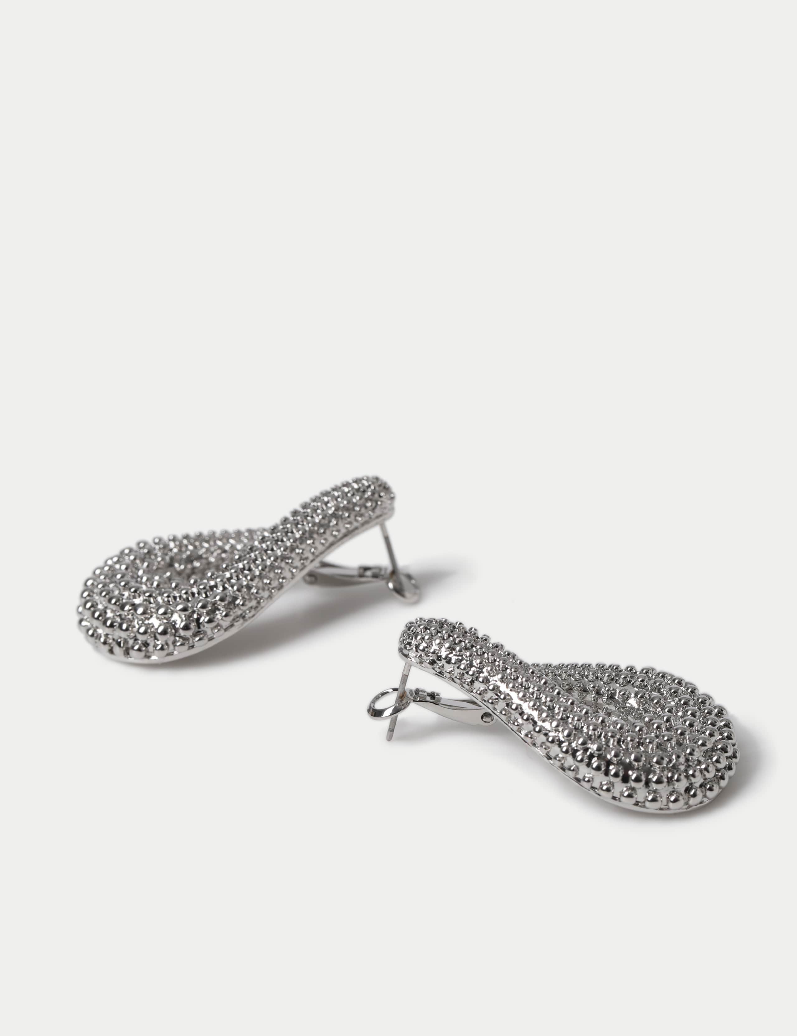 Studded Twist Hoop Earrings 2 of 3
