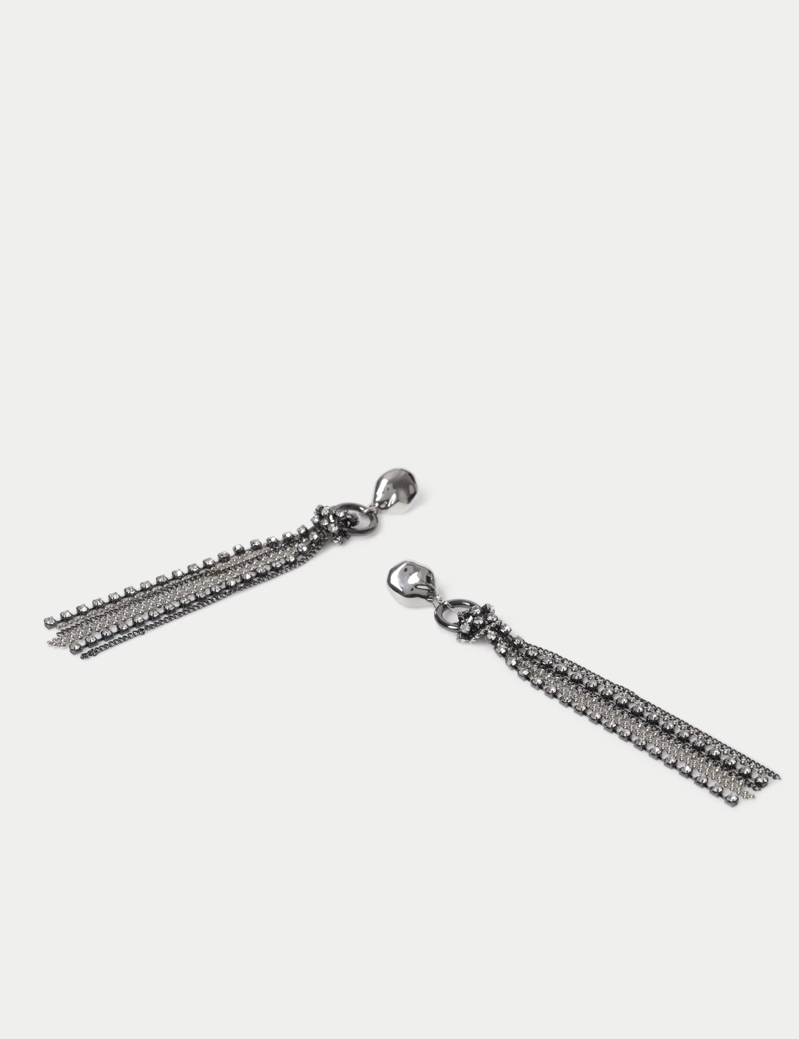 Rhinestone Drop Earrings 2 of 2