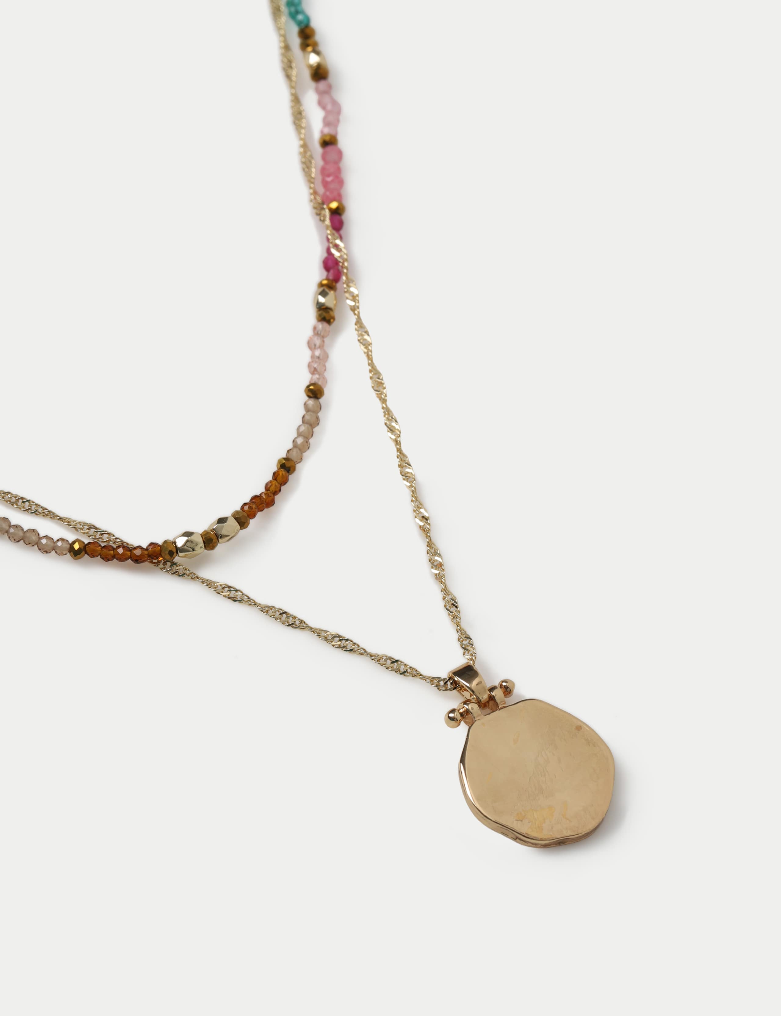 14ct Gold Plated Multi Colour Row Neckwe 2 of 2