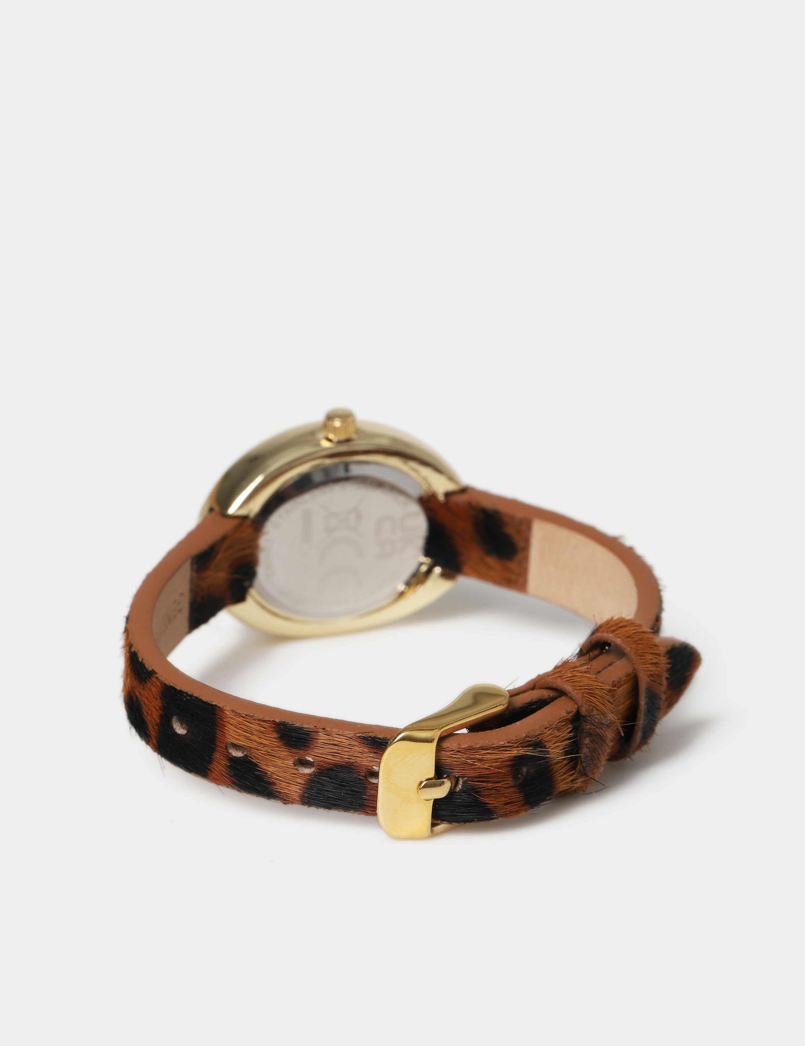 Animal Print Real Leather Strap Watch 3 of 3