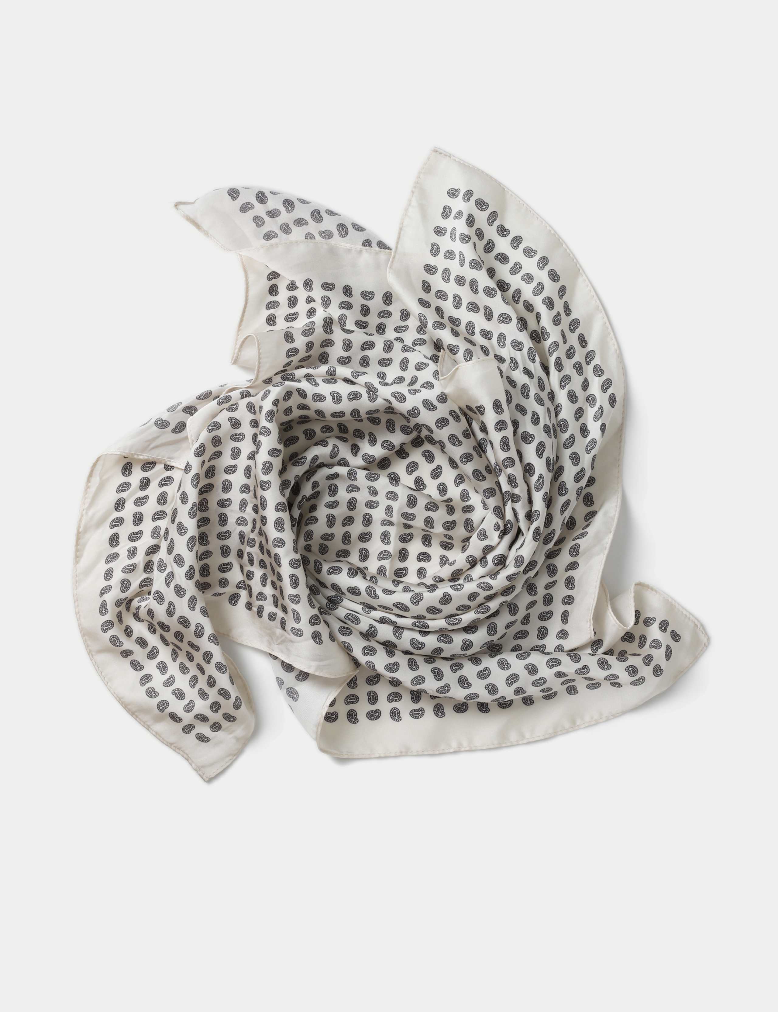 White Paisley Detail Scarf 2 of 2