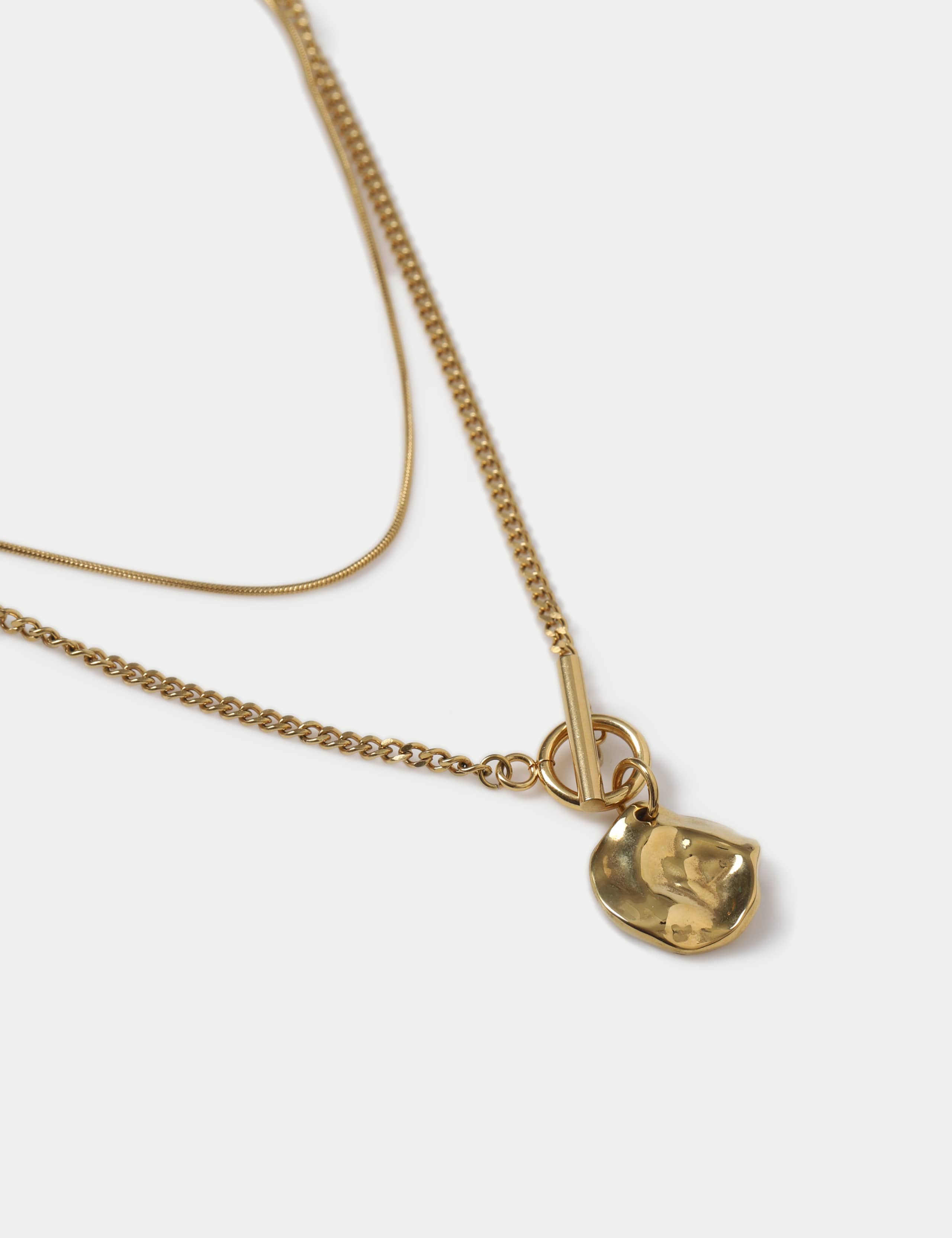Autograph Waterproof T-Bar Multi Row Pendant Necklace 2 of 2