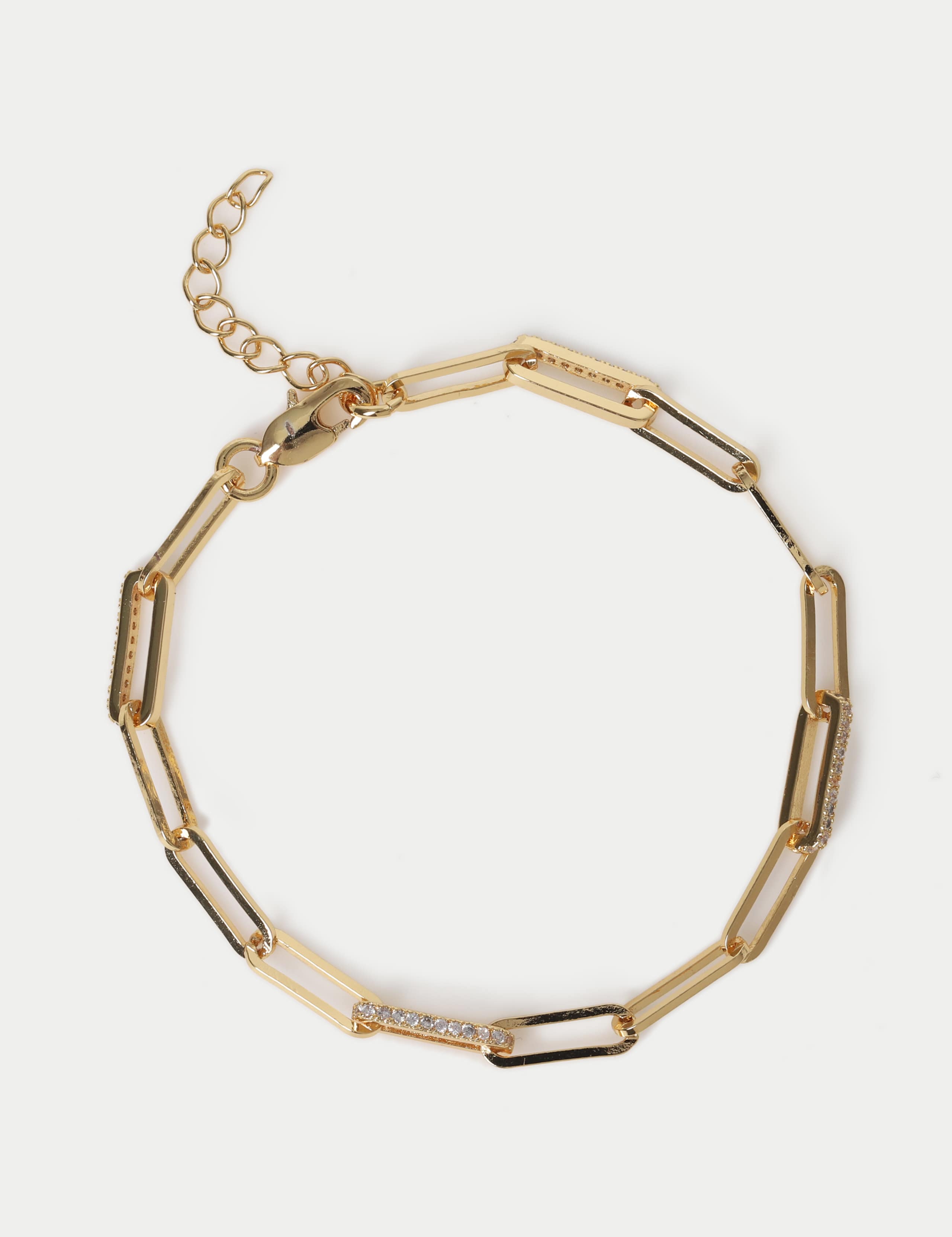 14ct Gold Plated Cubic Zirconia Link Wristwear 2 of 2