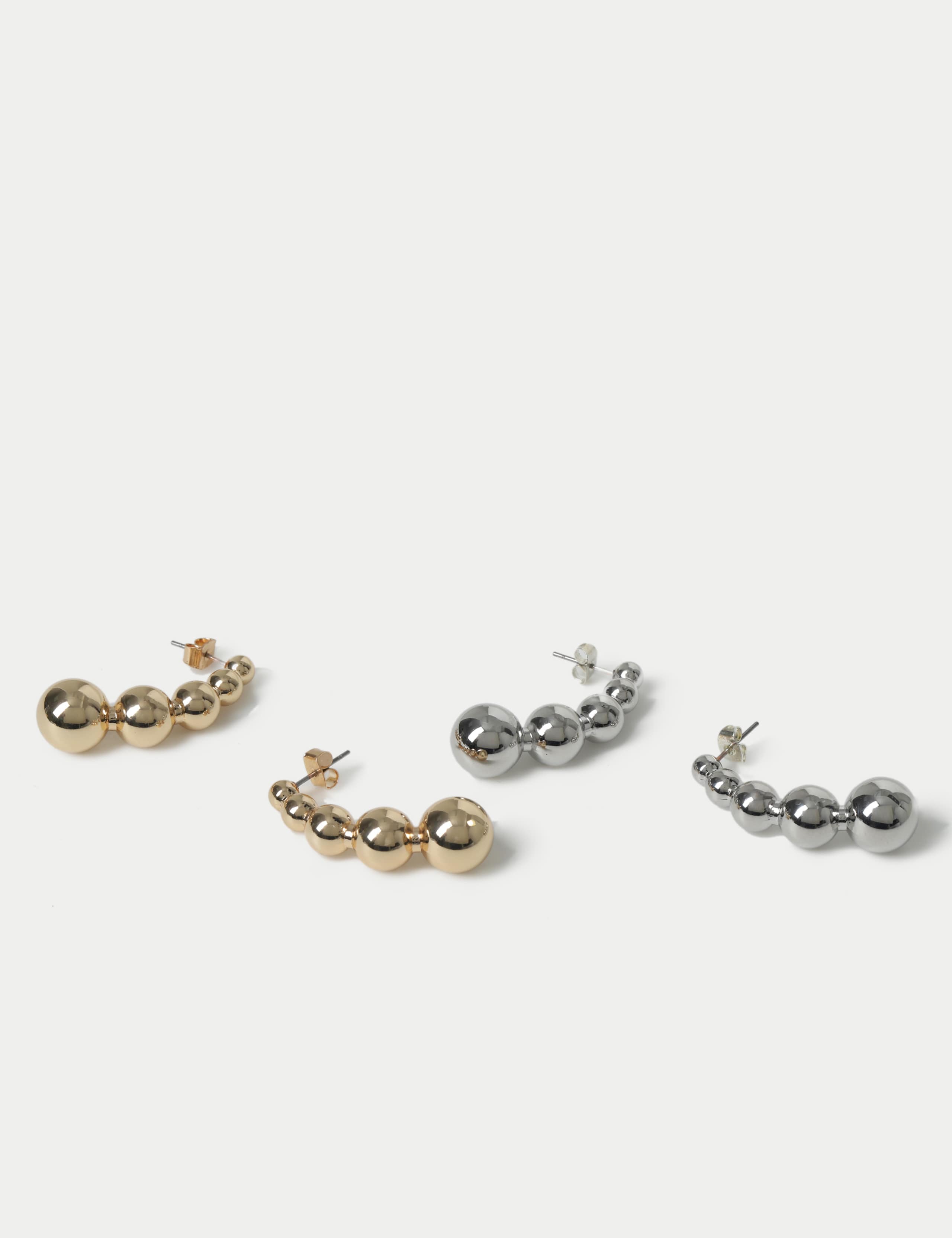 2pk Sphere Elongated Drop Earrings Set 2 of 2