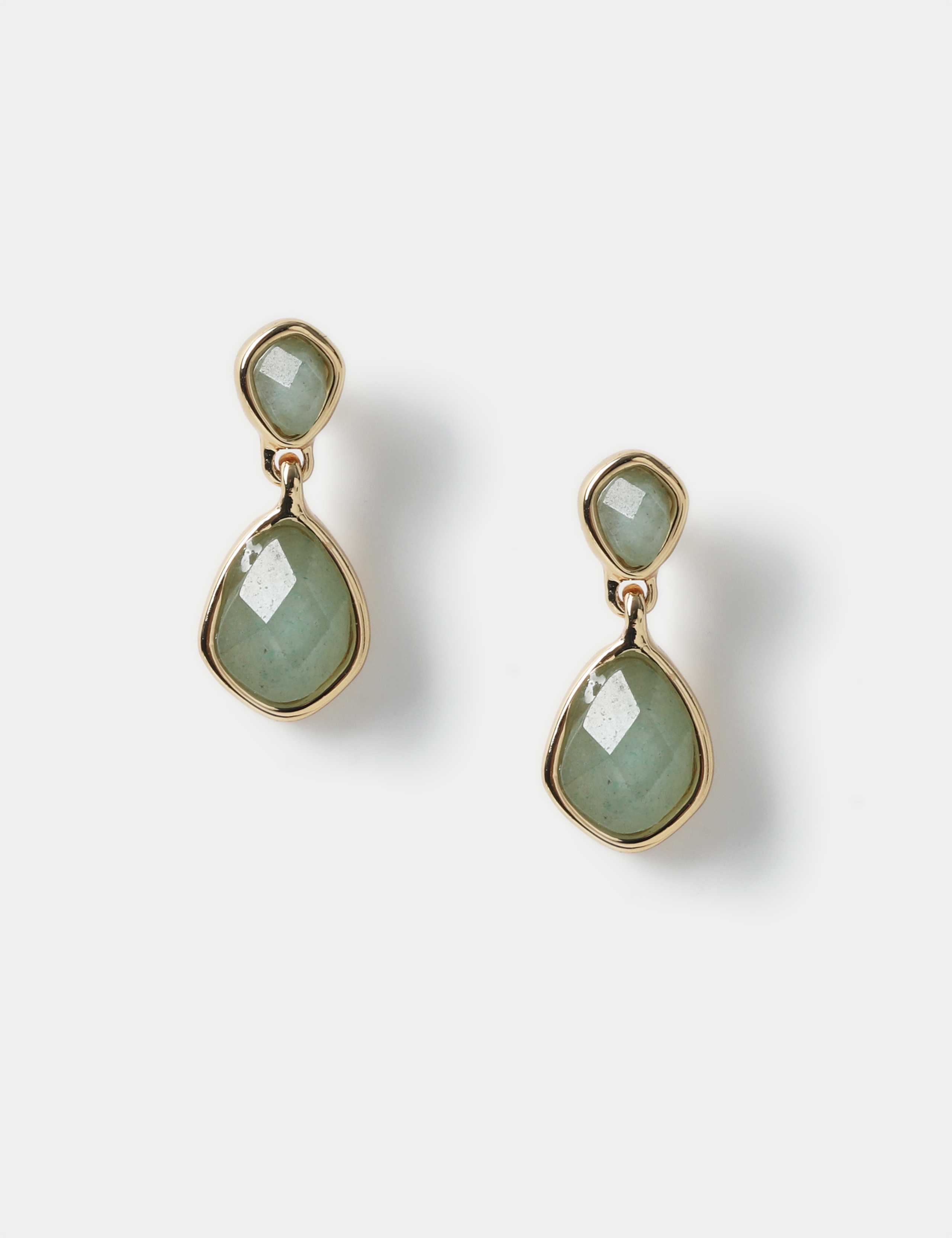 Mini Aventurine Drop Earrings 3 of 3
