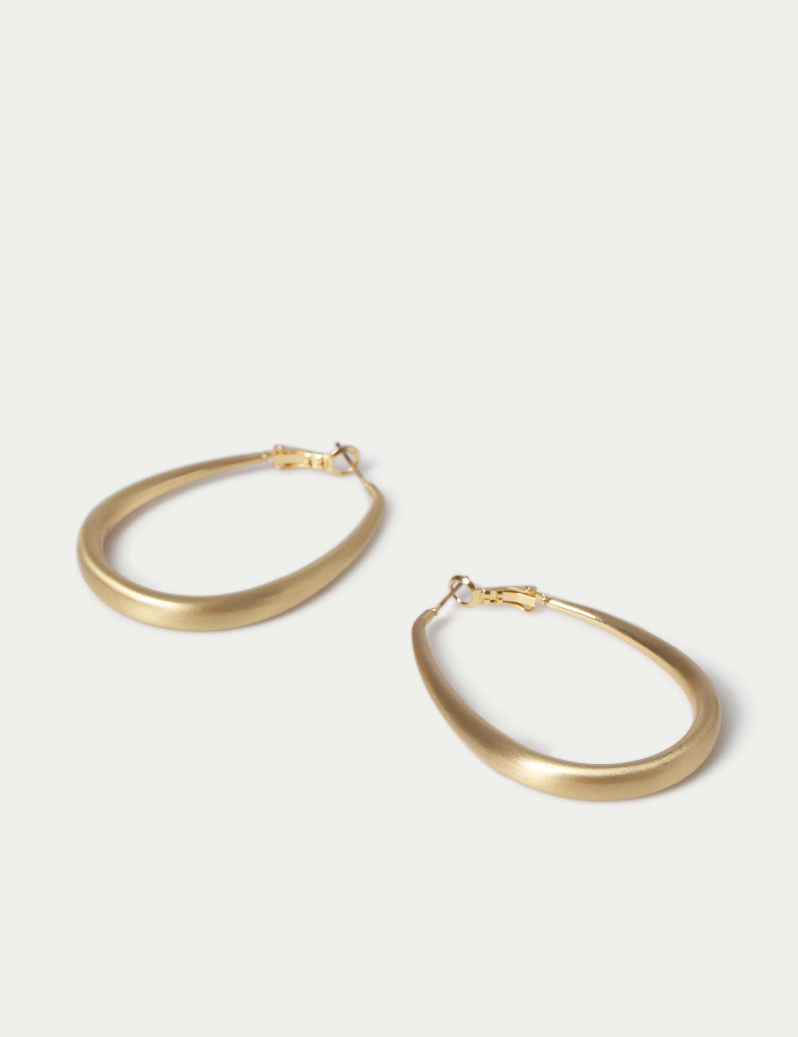 Auto Brushed Hoop Earrings 2 of 2