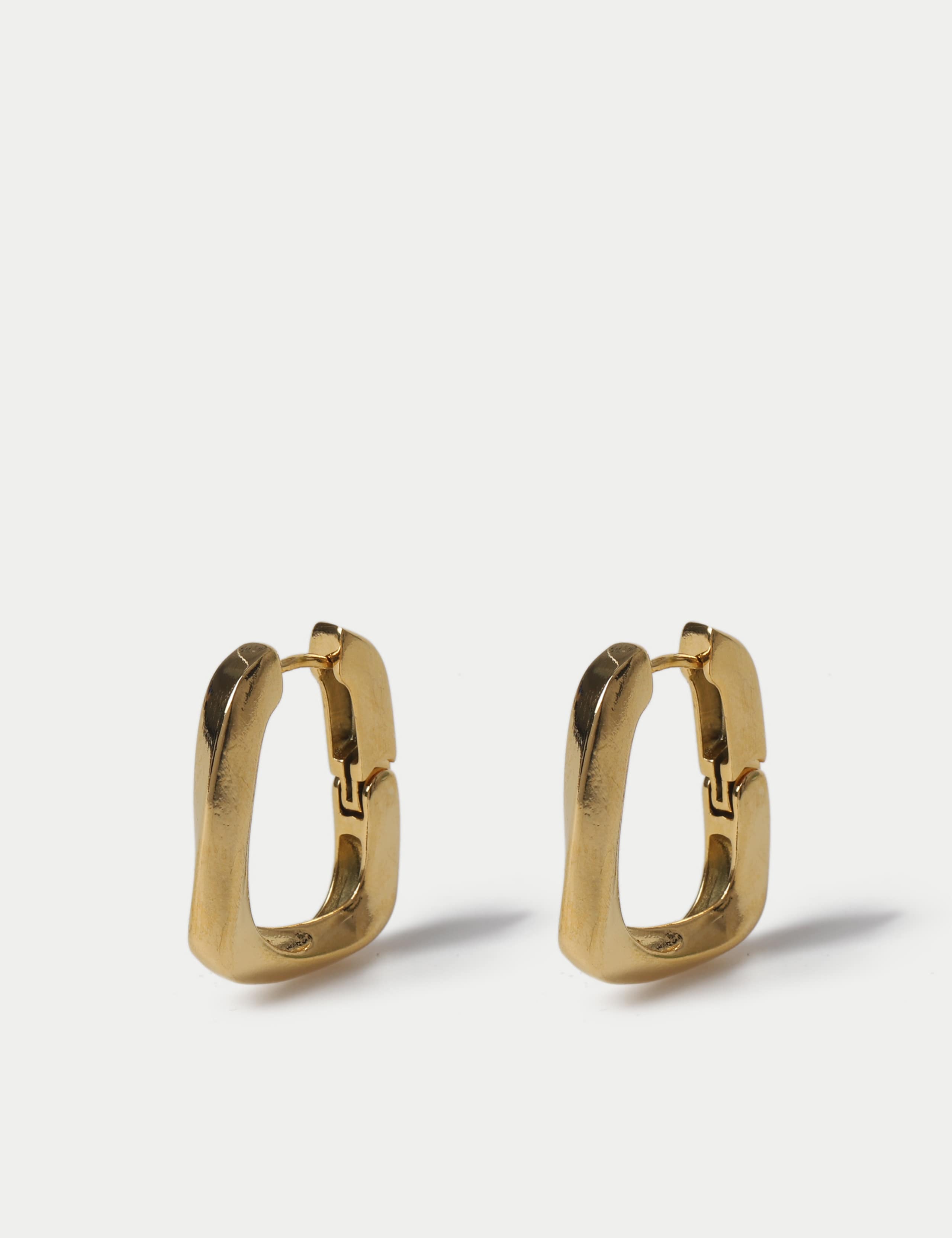 Auto Oval Sq Hoop Earrings 3 of 3