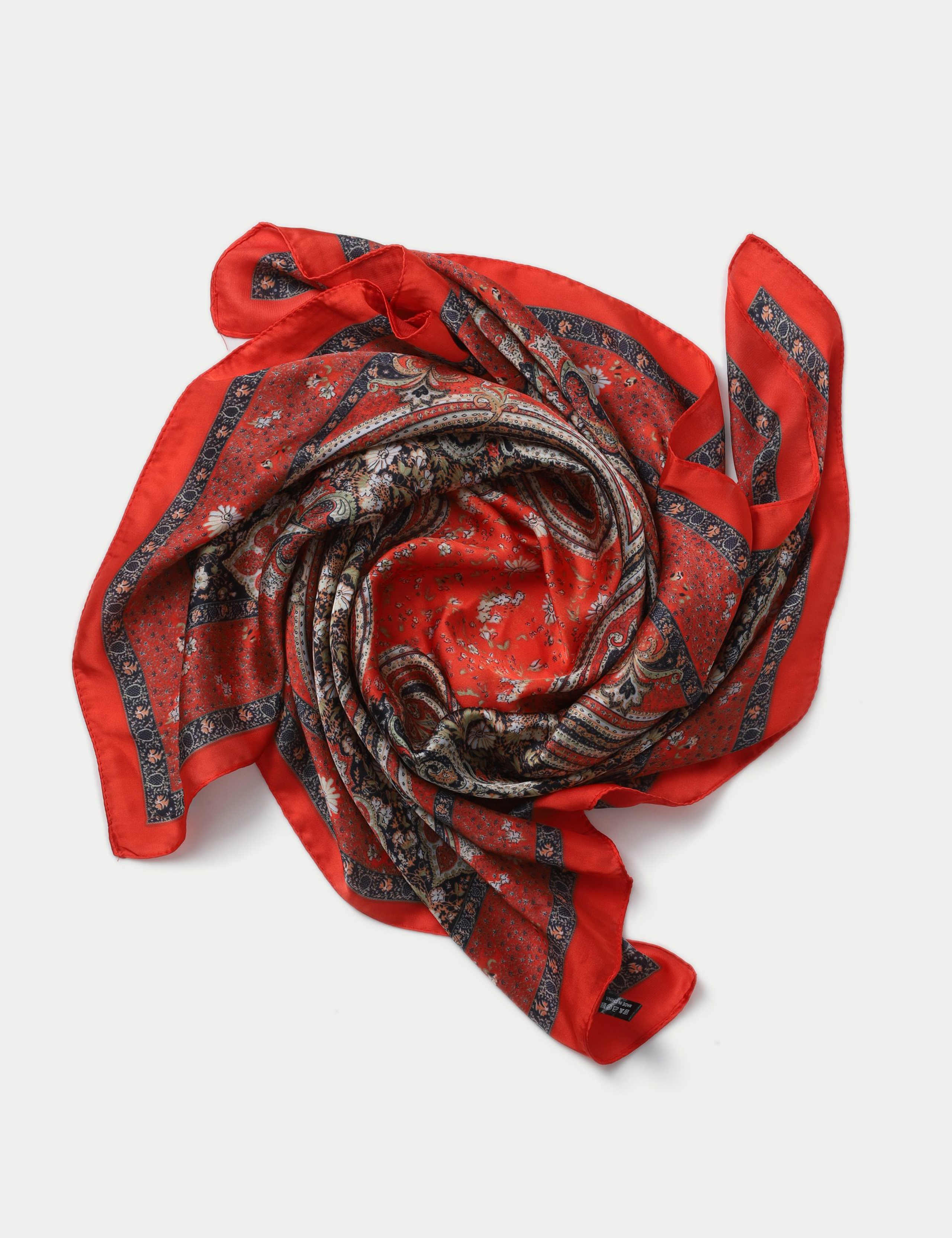 Intricate Red Paisley Scarf 2 of 2