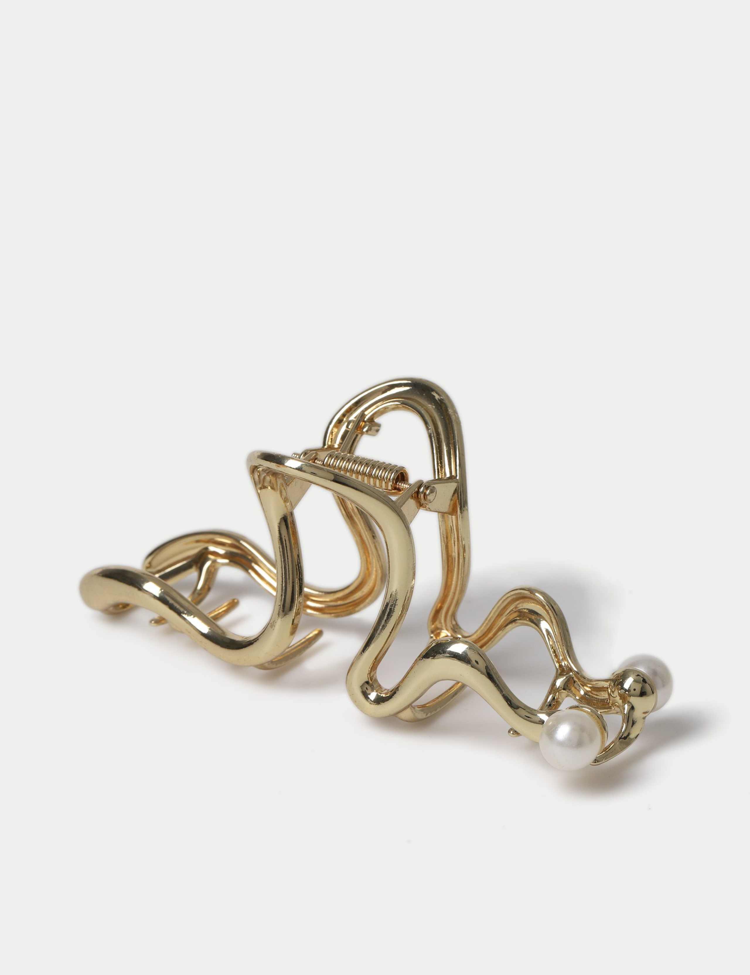 Gold Tone and Pearl Claw 2 of 2