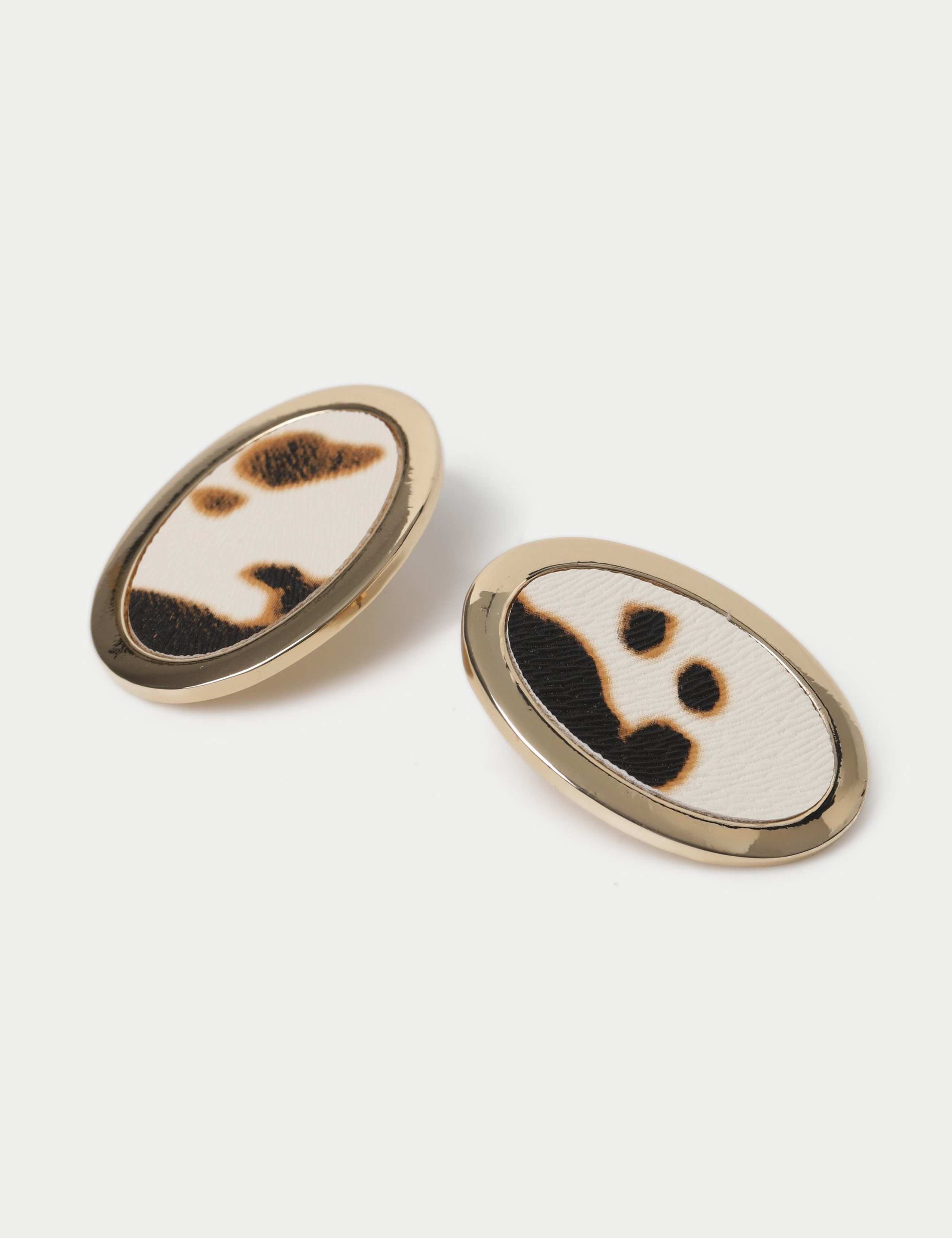 Cow Print Statement Stud Earrings 2 of 2