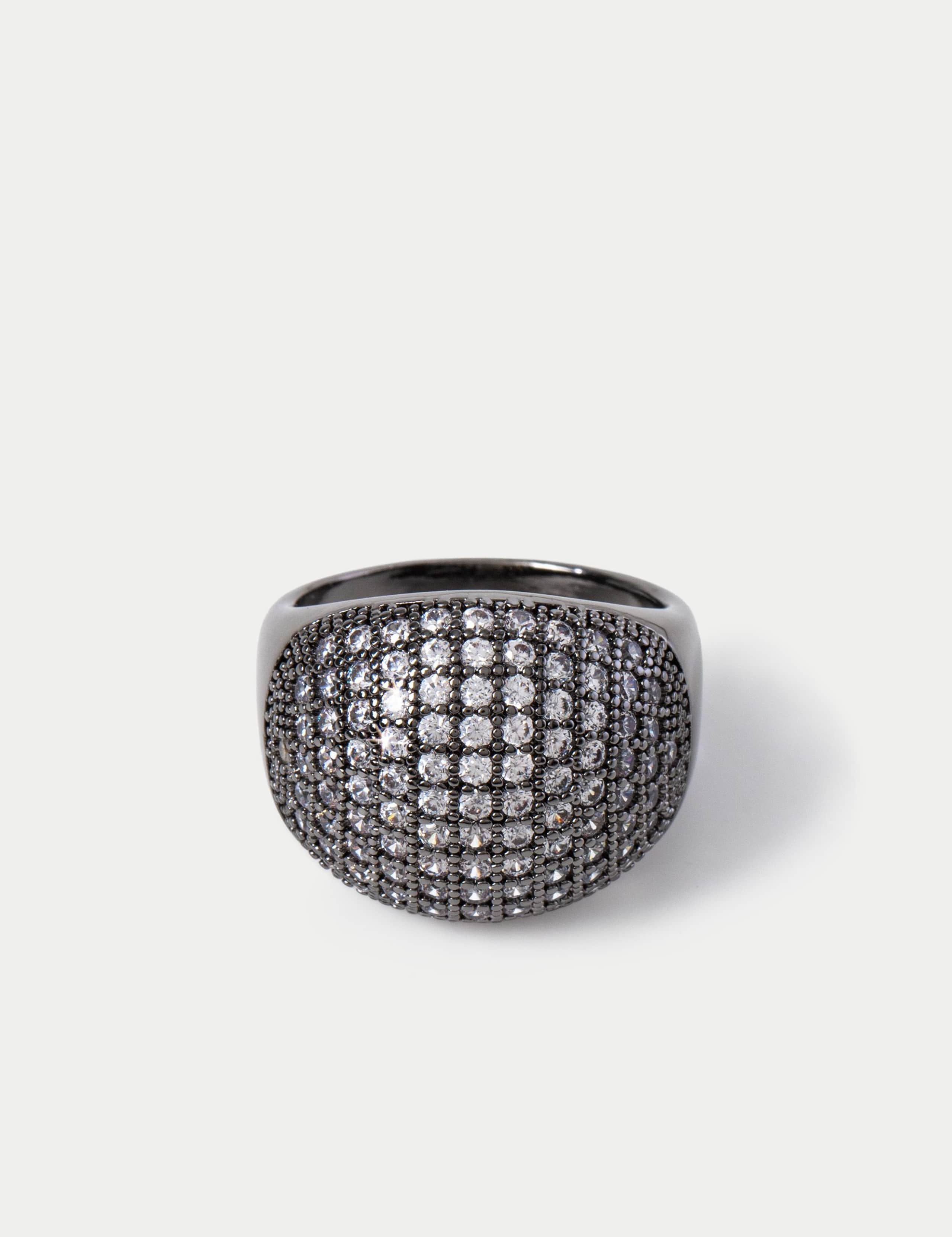 Embellished Gunmetal Ring 4 of 4