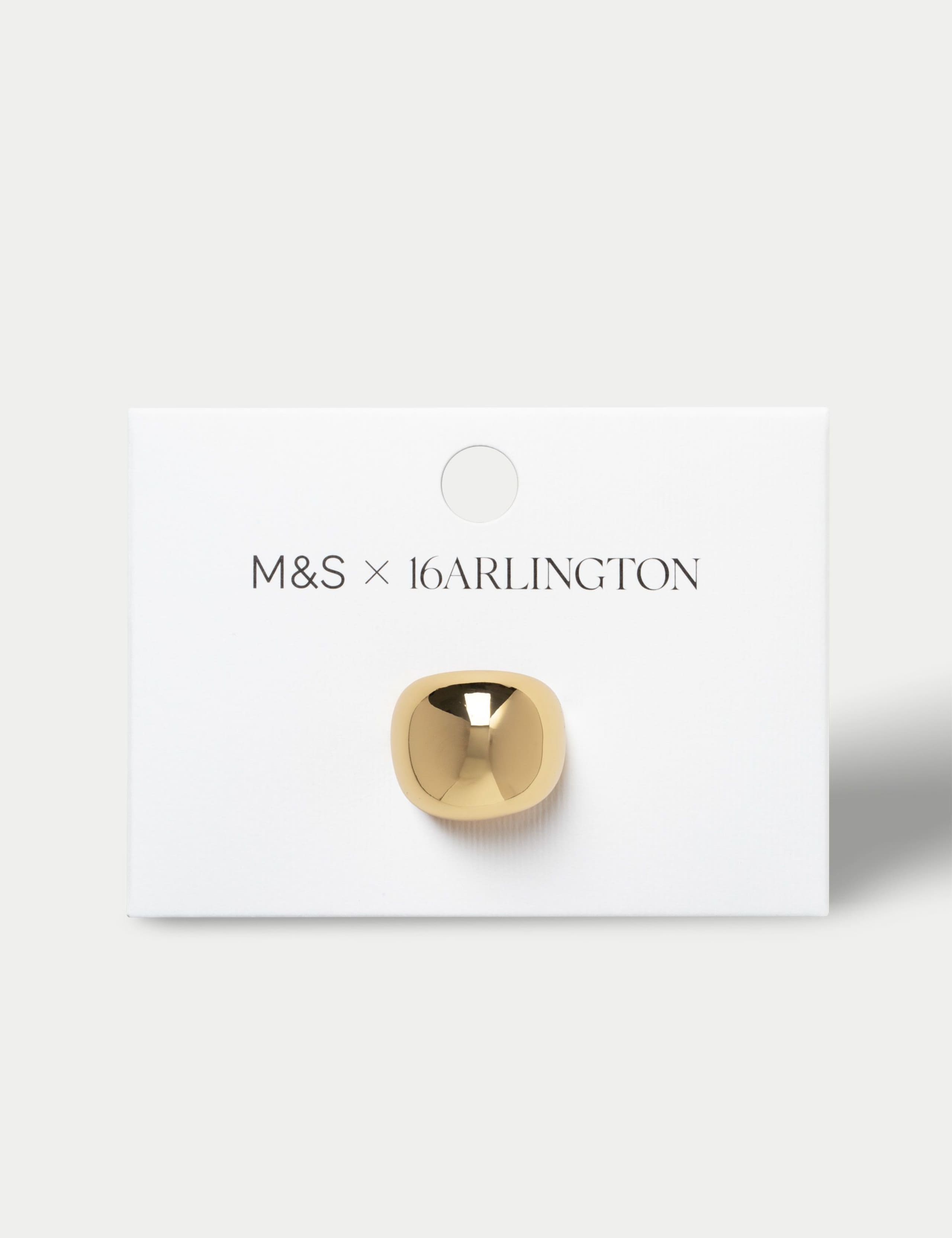 18ct Real Gold Plated Smooth Dome Ring 1 of 4