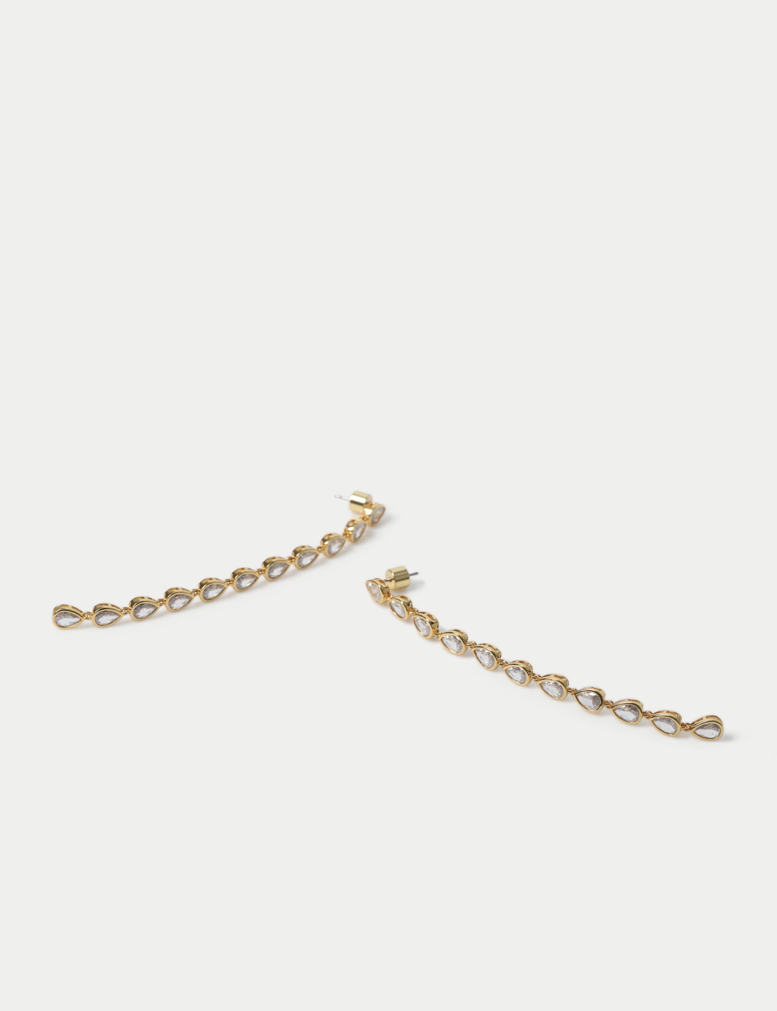 18k Gold Plated Drop Earrings 2 of 3