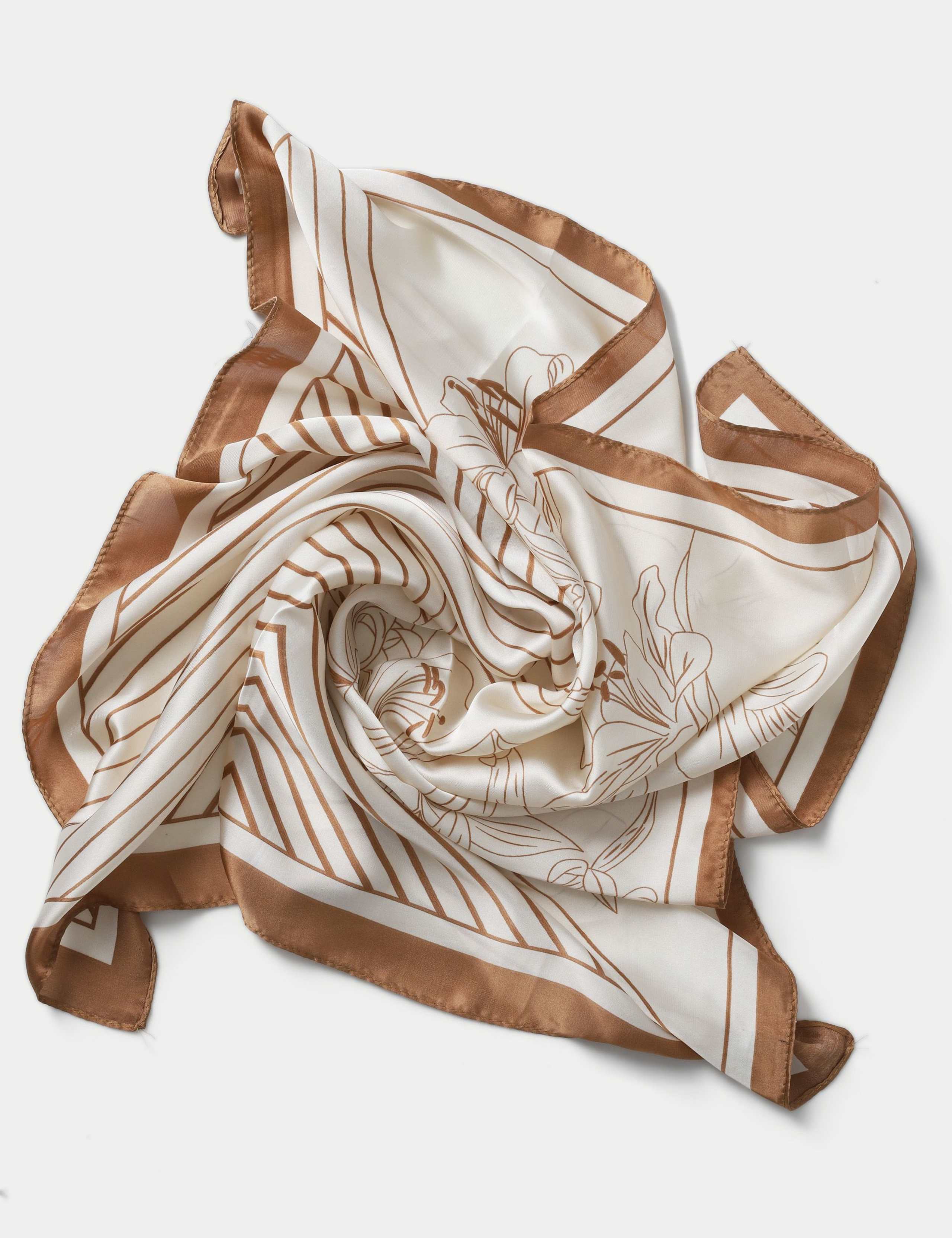 Printed Fine Line Floral Scarf 2 of 2