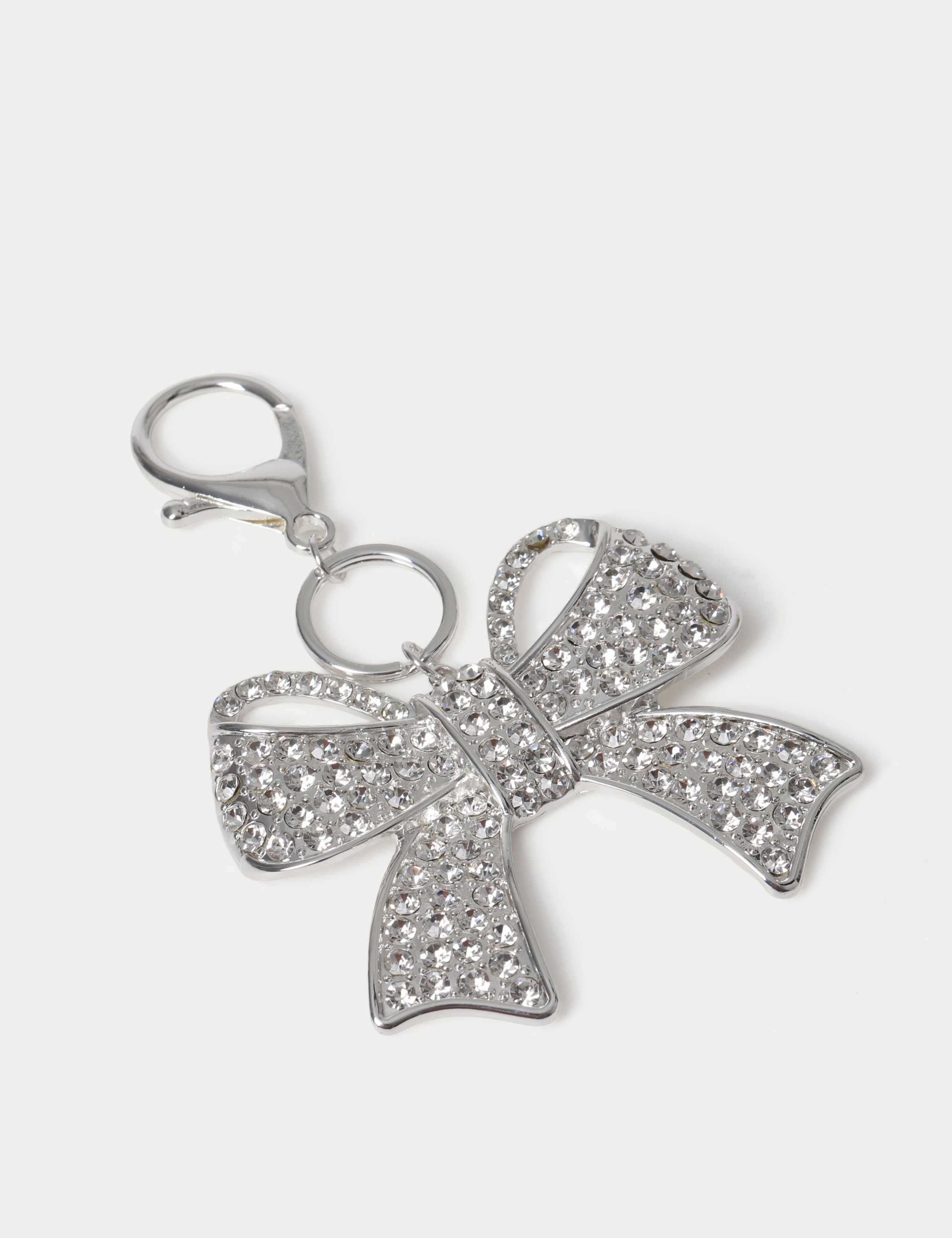 Christmas Rhinstone Bow Bag Charm 2 of 2