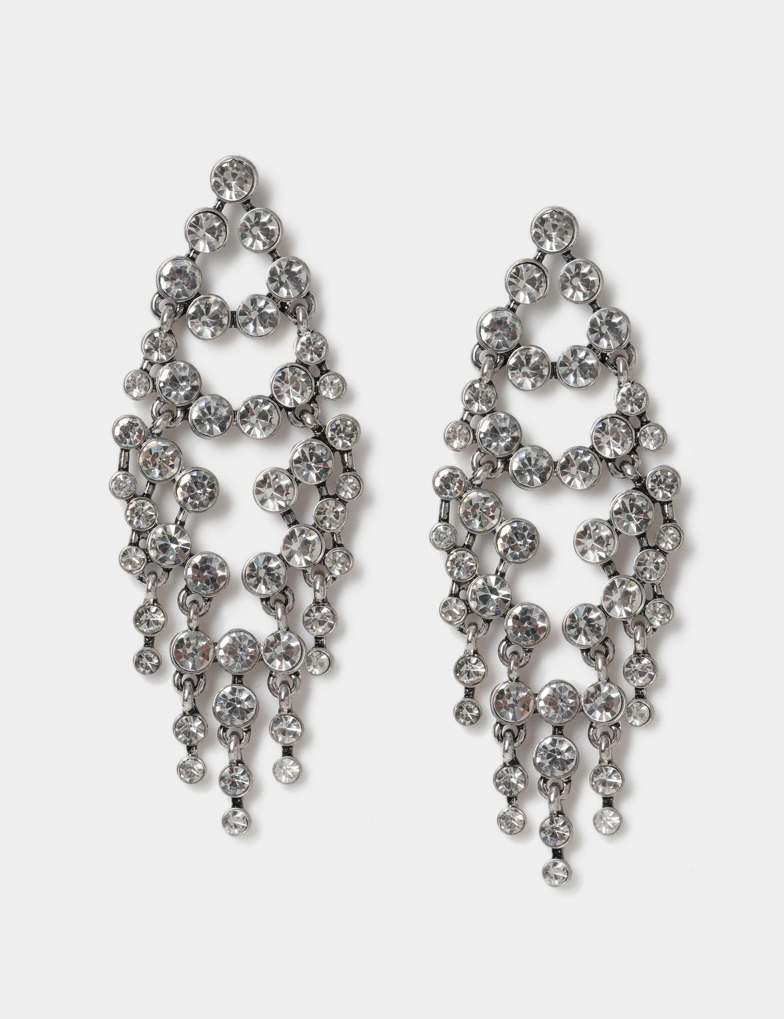 Embellished Chandelier Drop Earrings 1 of 2