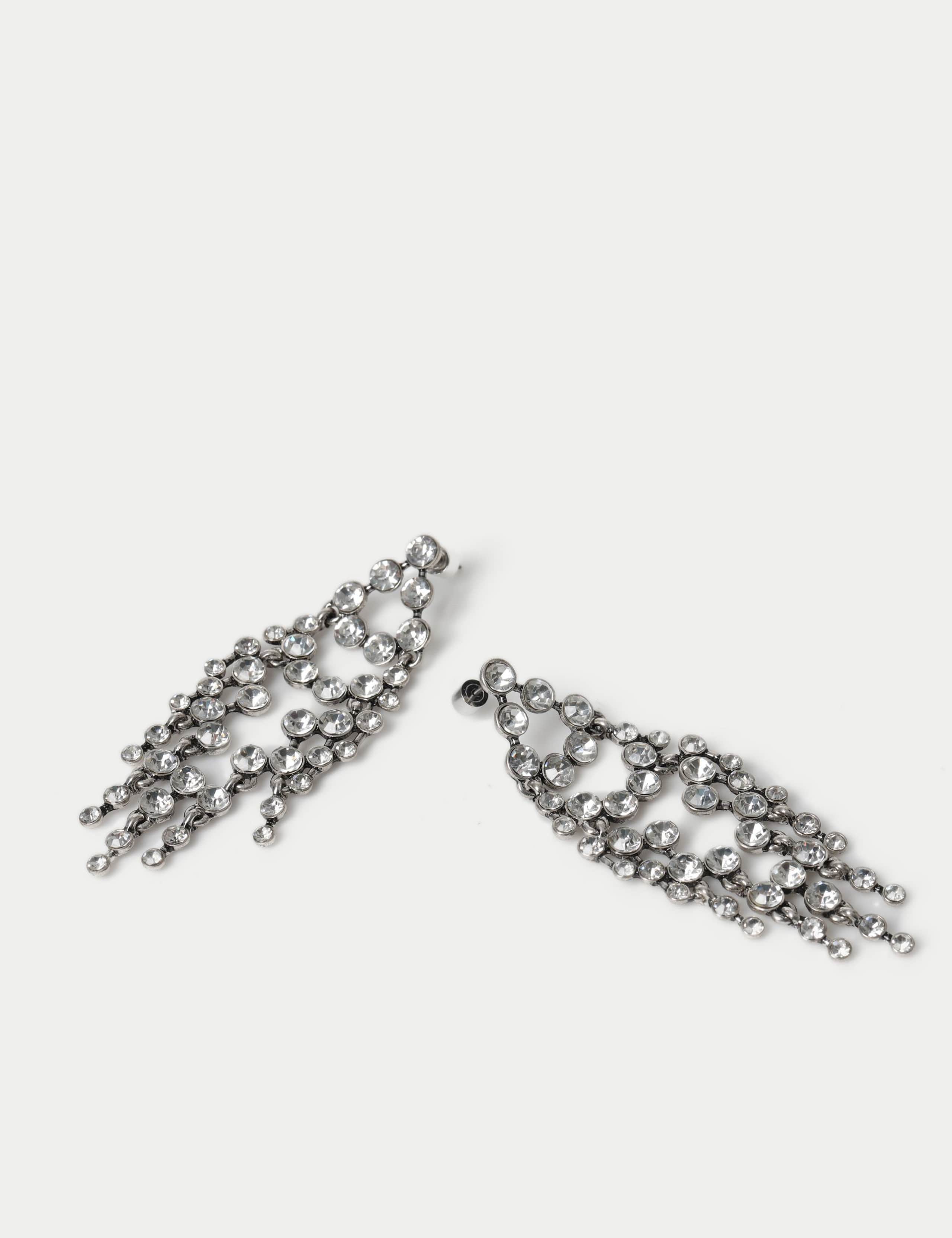 Embellished Chandelier Drop Earrings 2 of 2