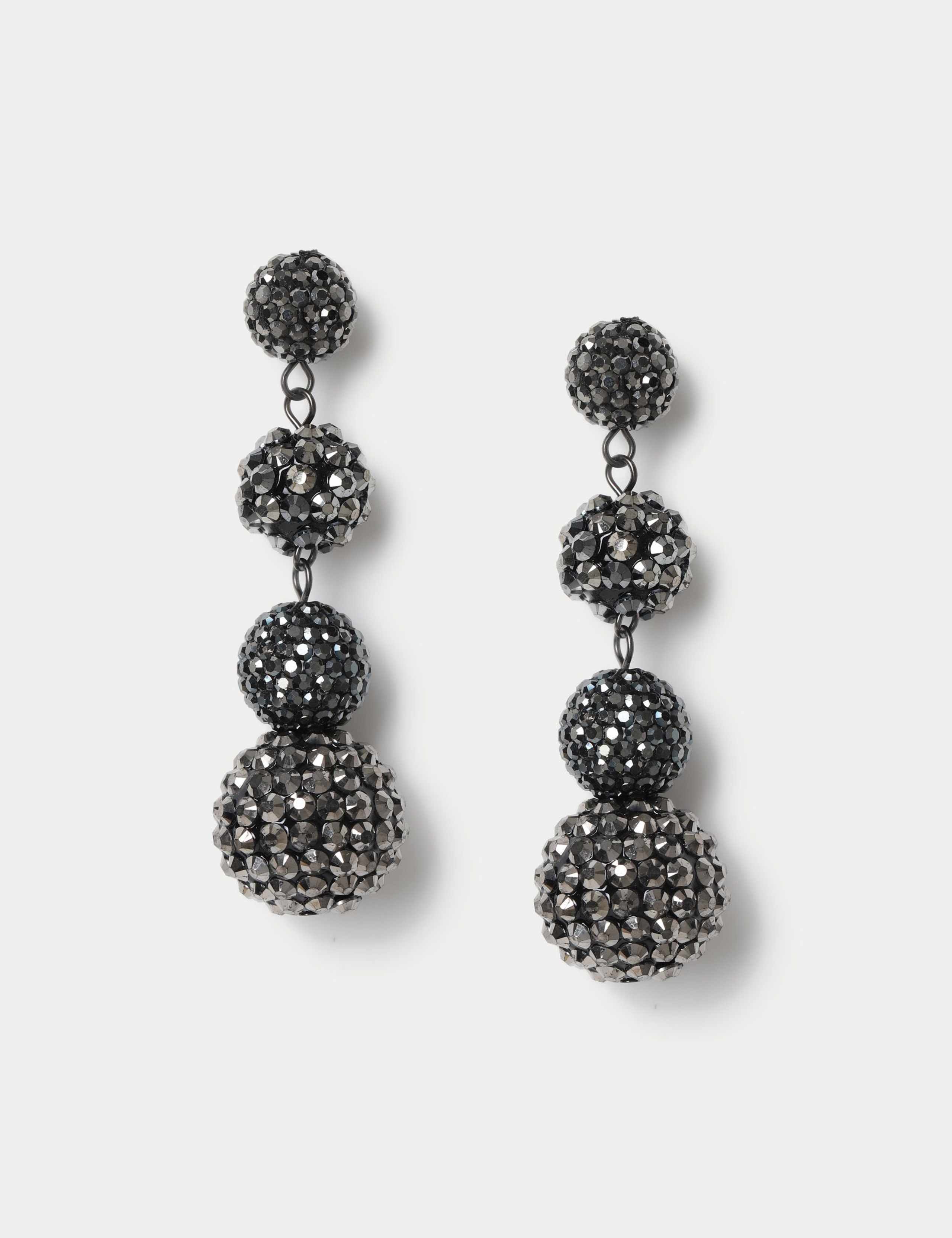 Embellished Sphere Drop Earrings 1 of 2