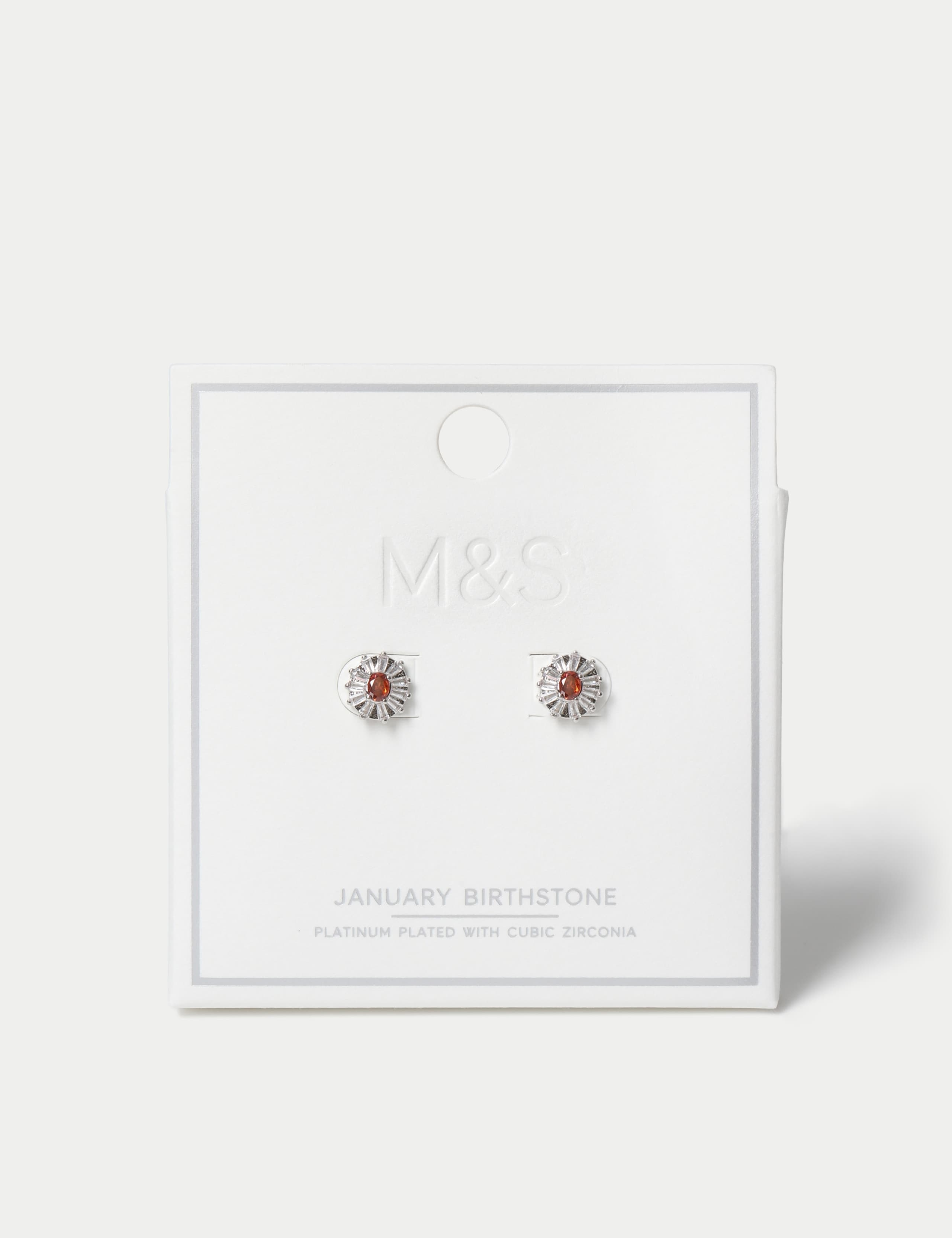 Platinum Plated Birthstone Earrings 2 of 12