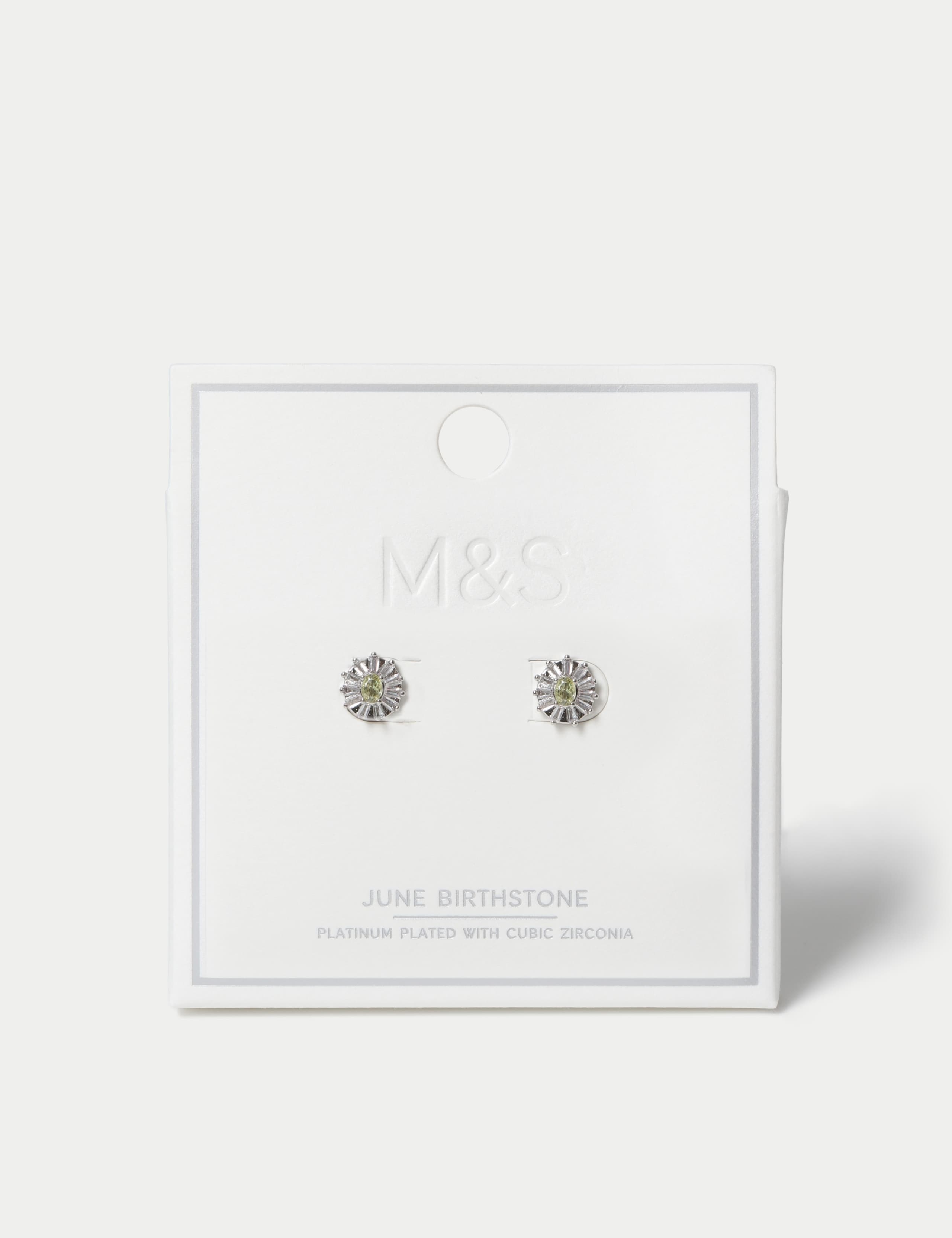 Platinum Plated Birthstone Earrings 11 of 12