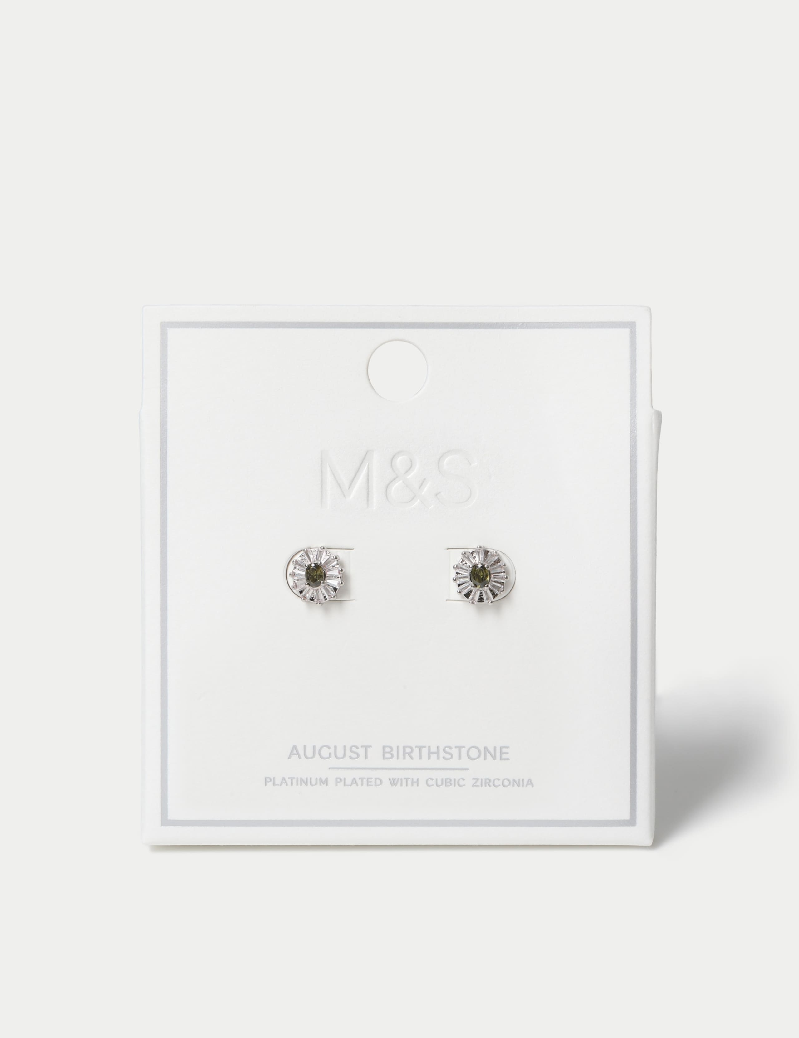 Platinum Plated Birthstone Earrings 4 of 12