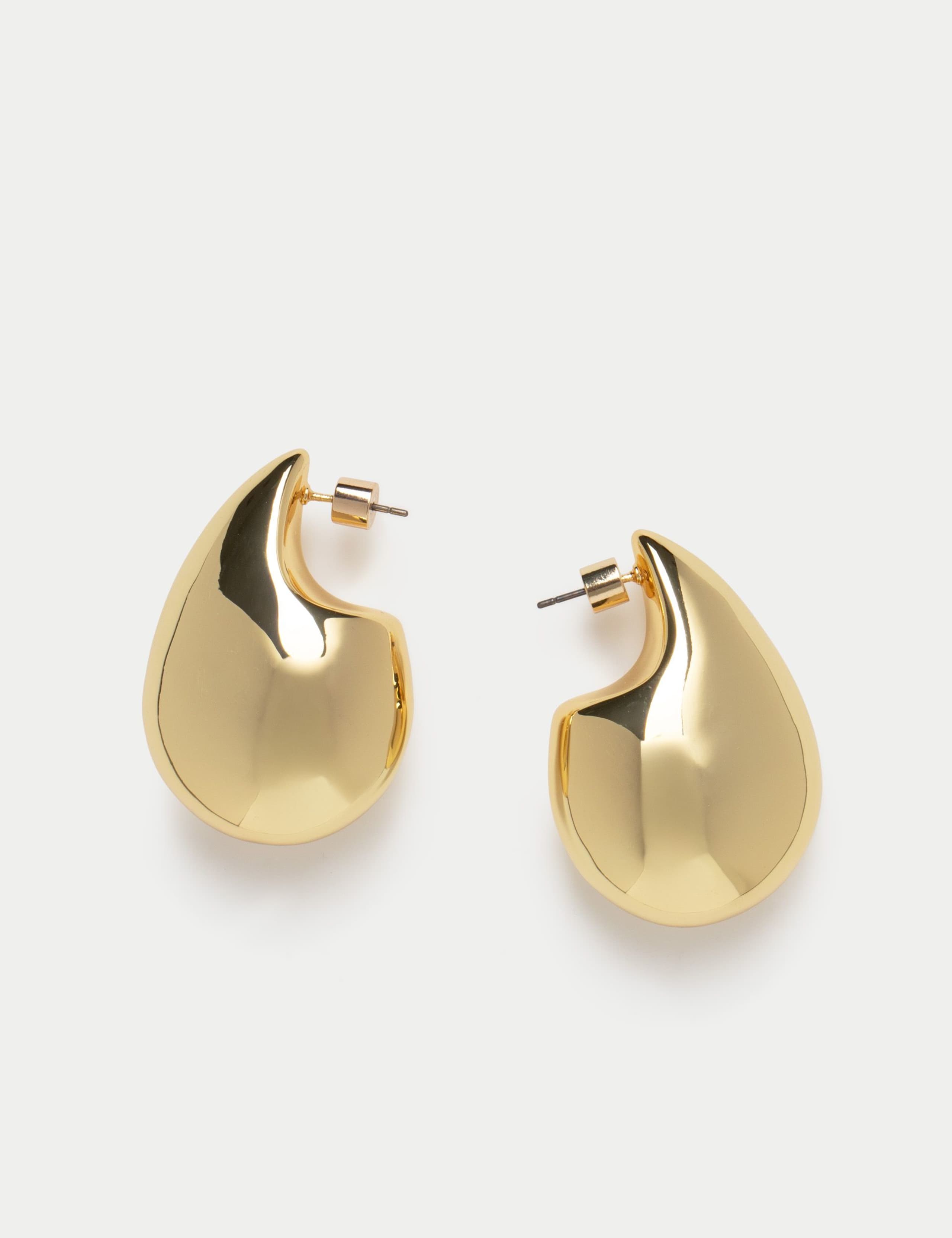 18ct Gold Plated Smooth Dome Earrings 3 of 3