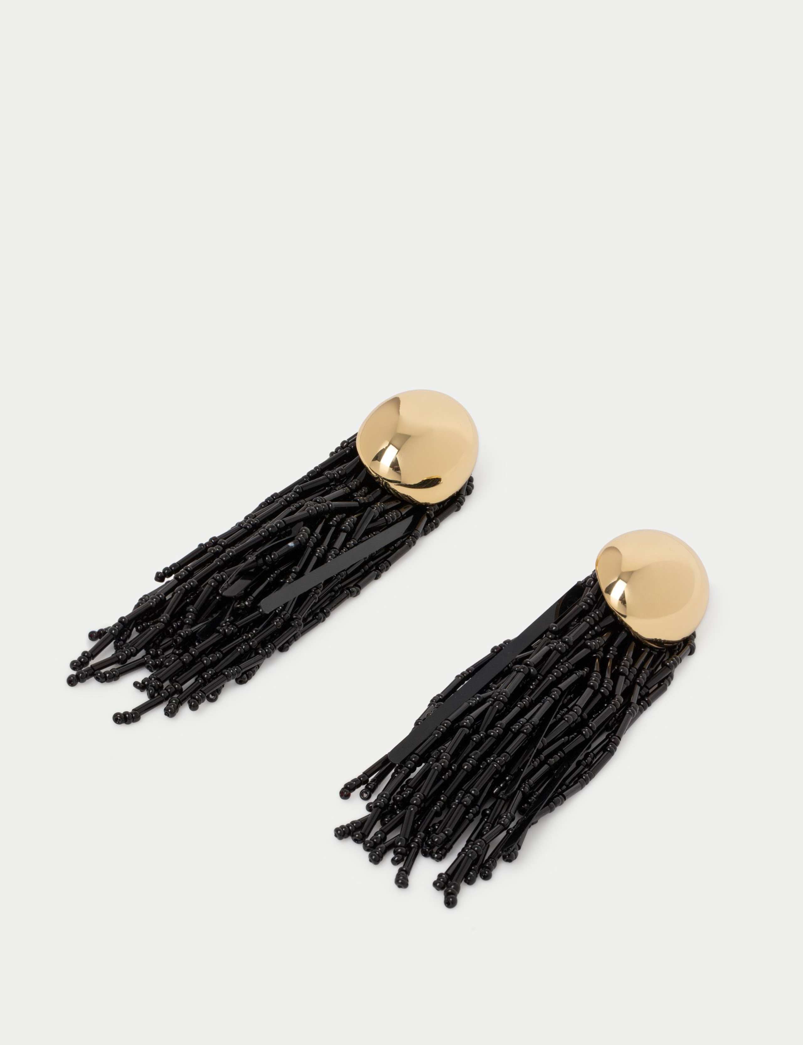 18ct Gold Plated Dome Tassel Earrings 2 of 3