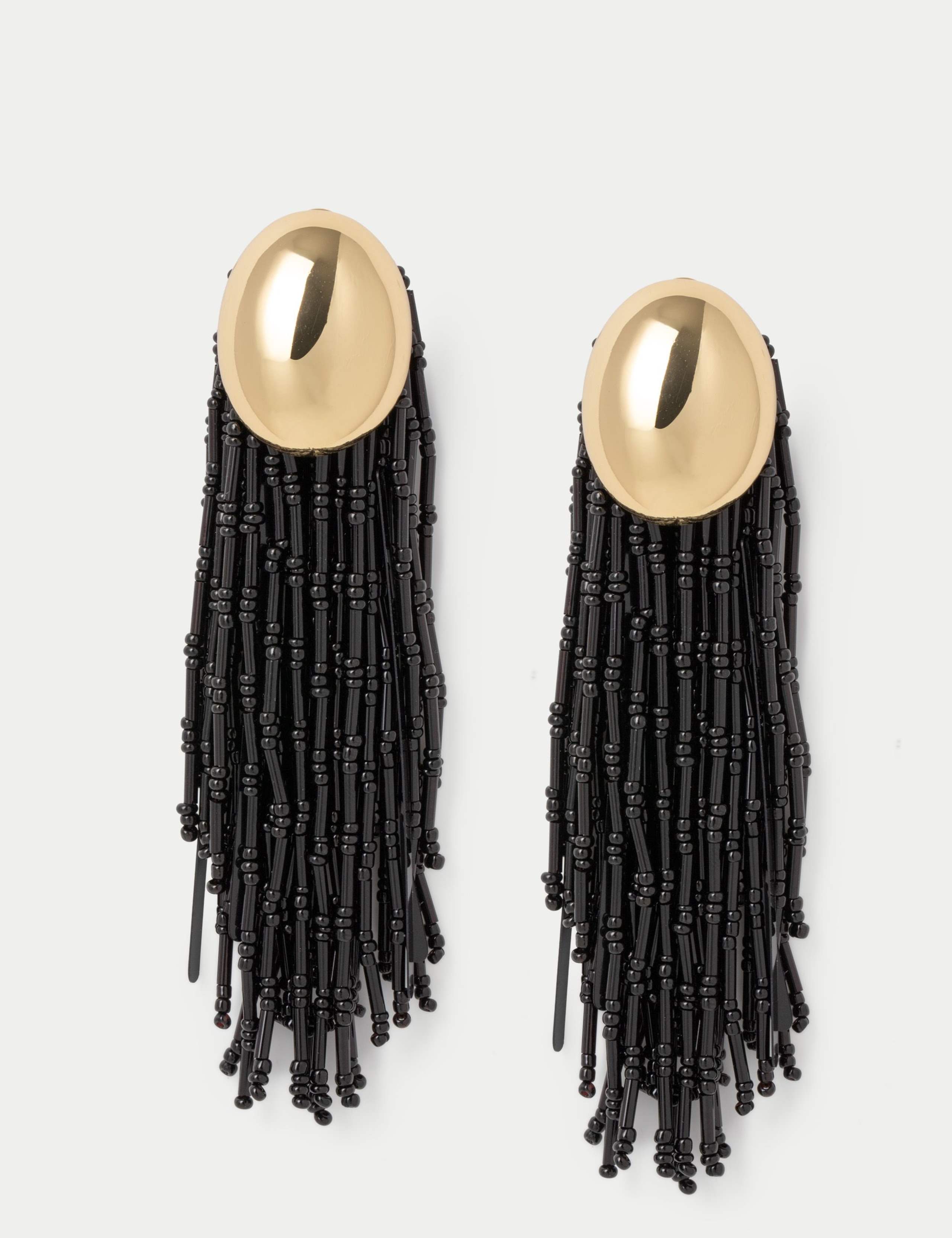 18ct Gold Plated Dome Tassel Earrings 3 of 3