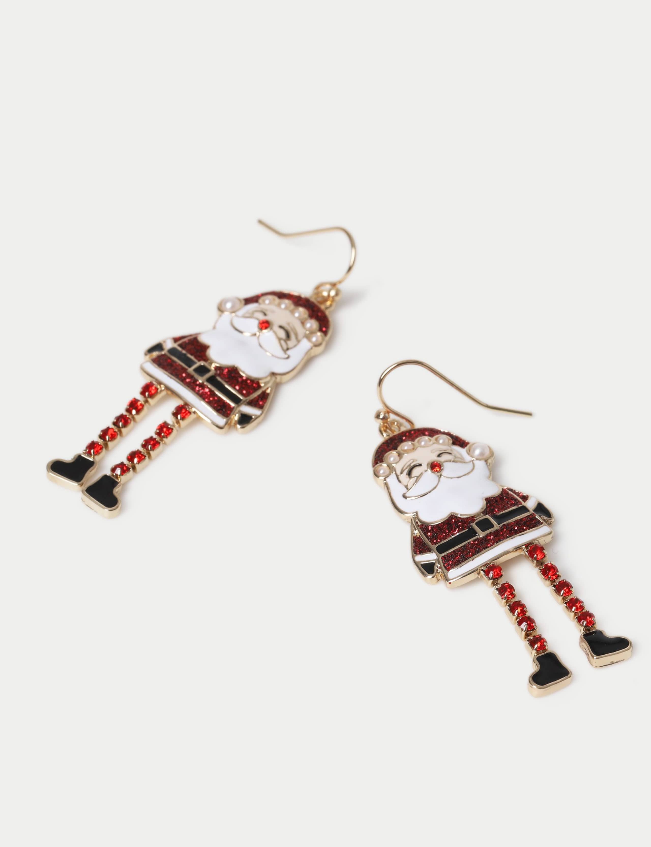 Santa Cupchain Christmas Earrings 2 of 2
