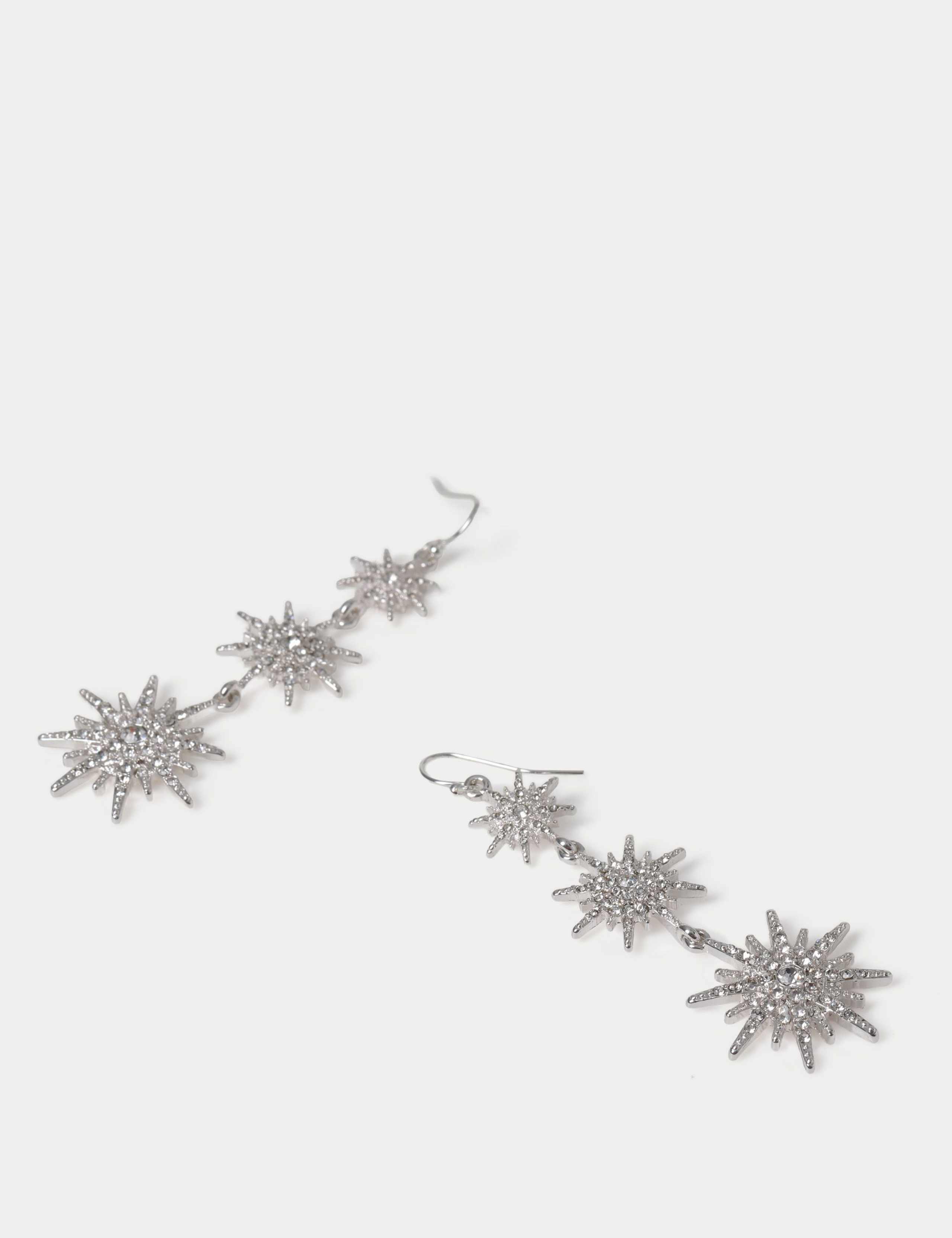 3 Drop Snowflake Christmas Earrings 2 of 2