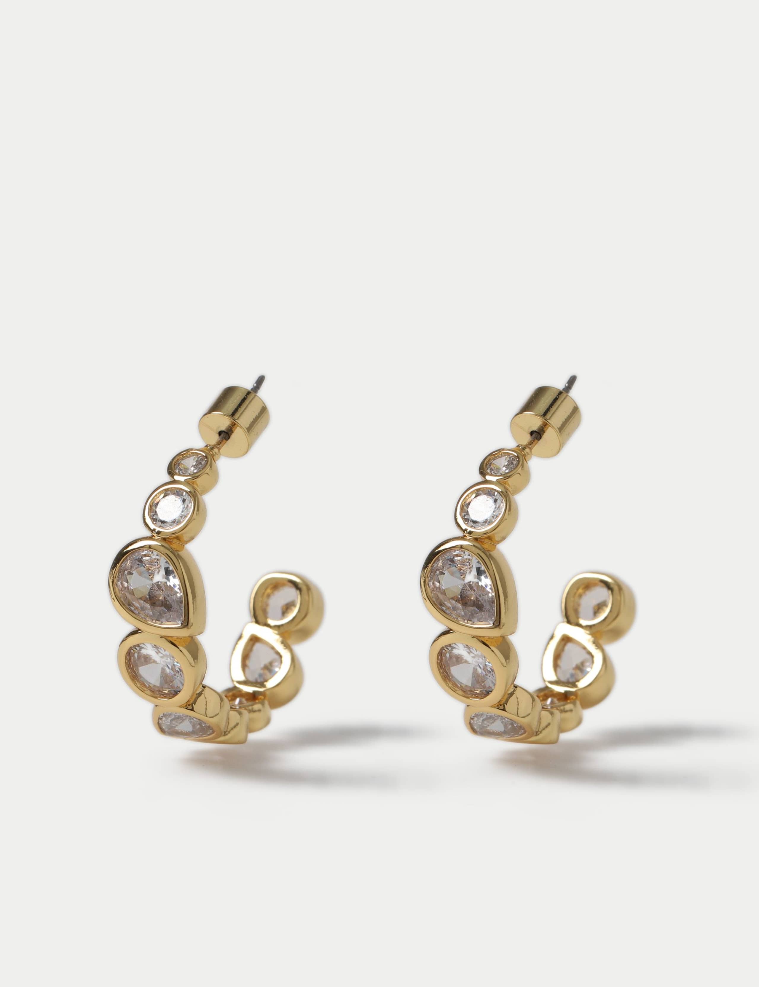 18k Gold Plated Hoop Earrings 1 of 4