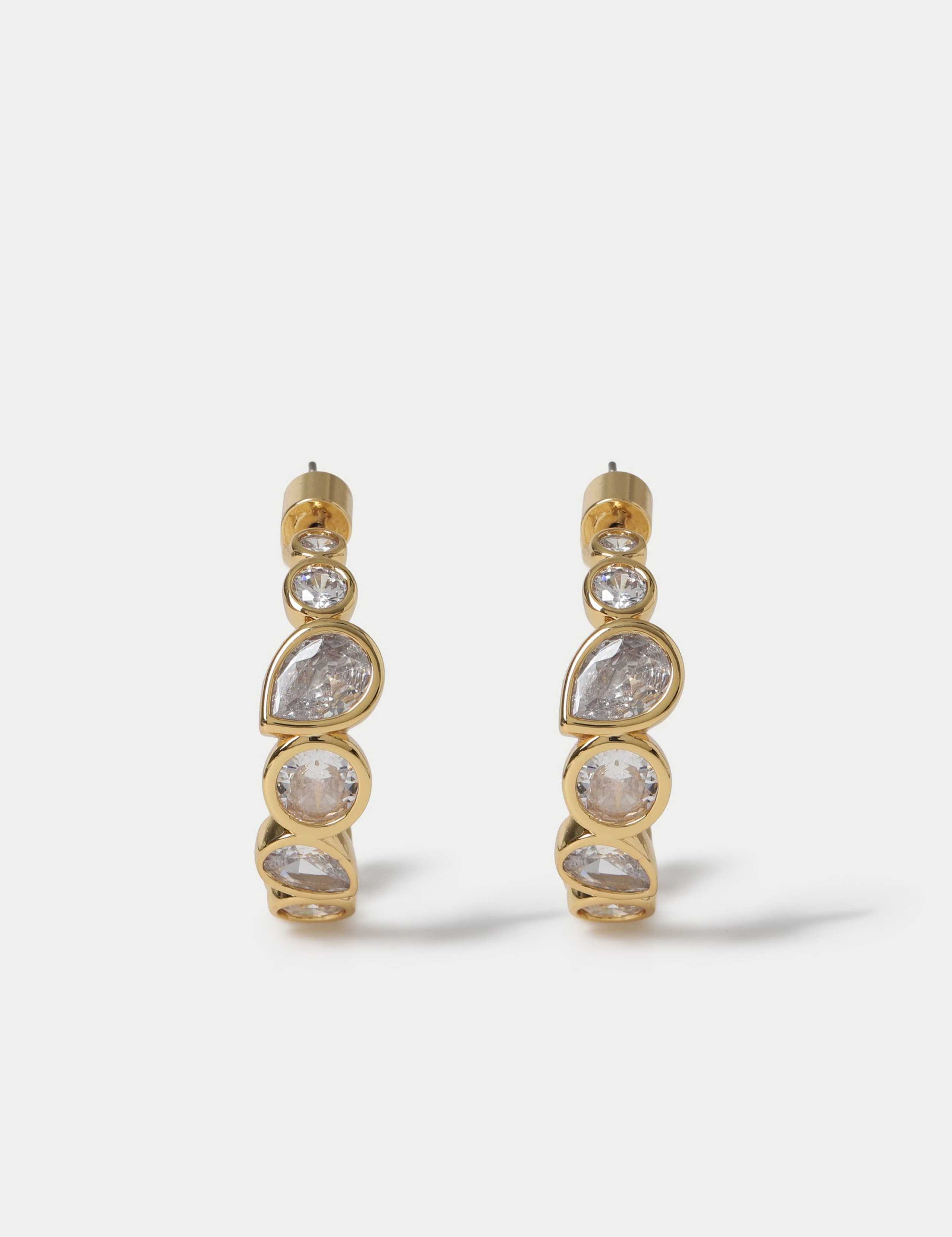 18k Gold Plated Hoop Earrings 2 of 4