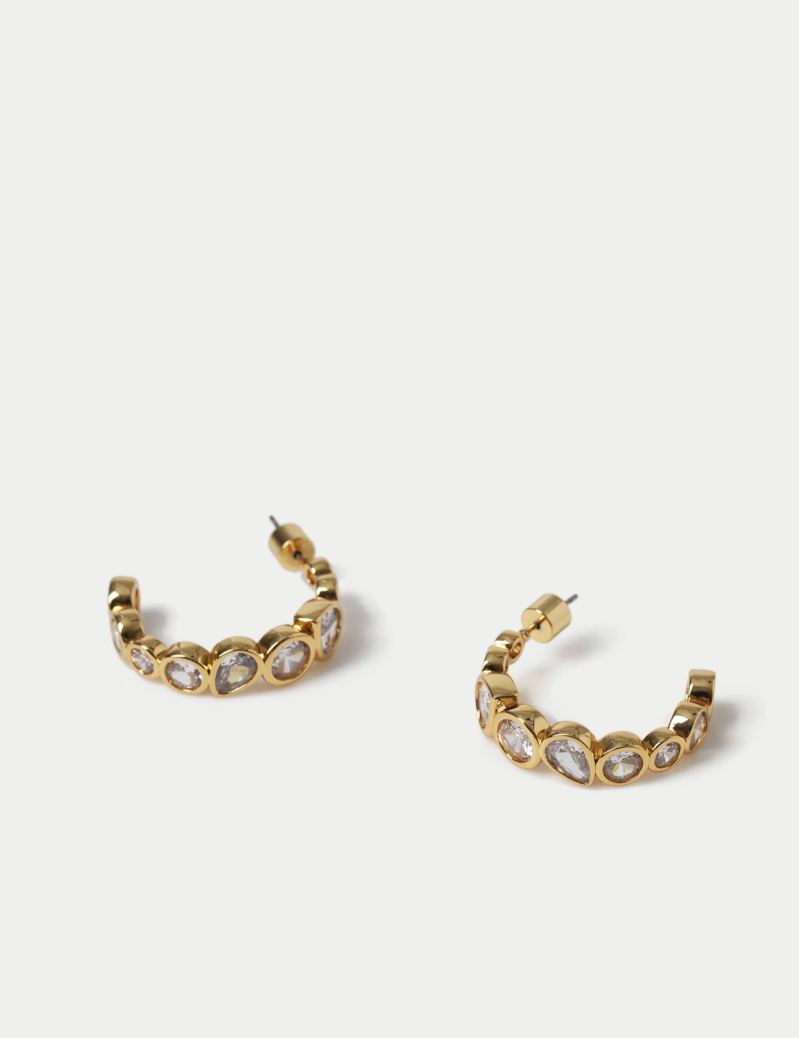 18k Gold Plated Hoop Earrings 3 of 4