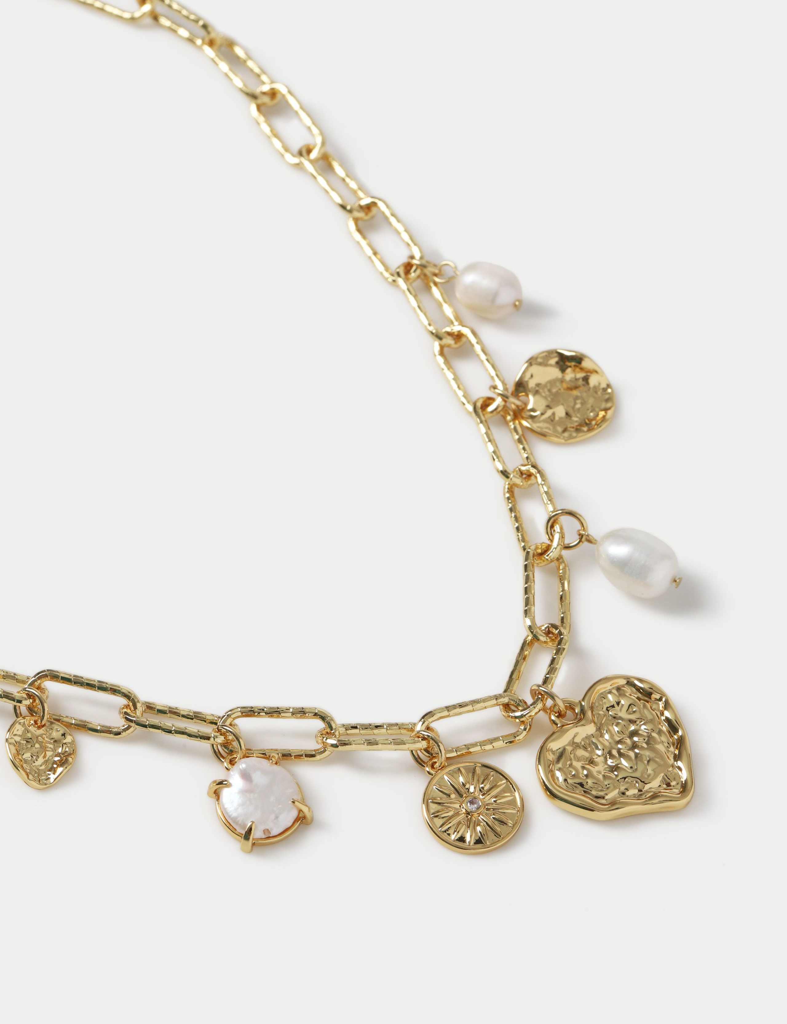 18k Gold Plated Heart Charm Necklace 2 of 3