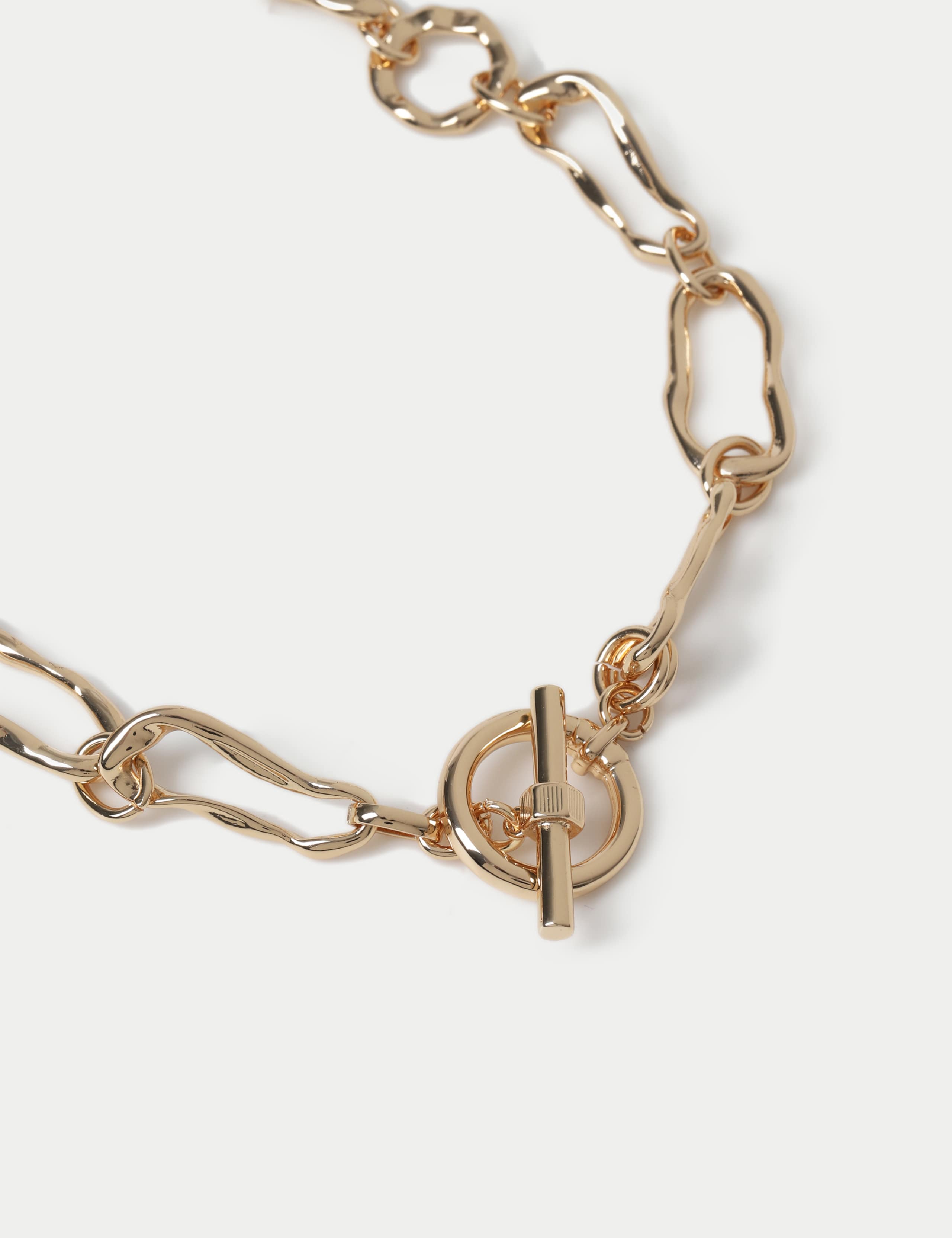 Wave Link T-Bar Chain Necklace 2 of 2