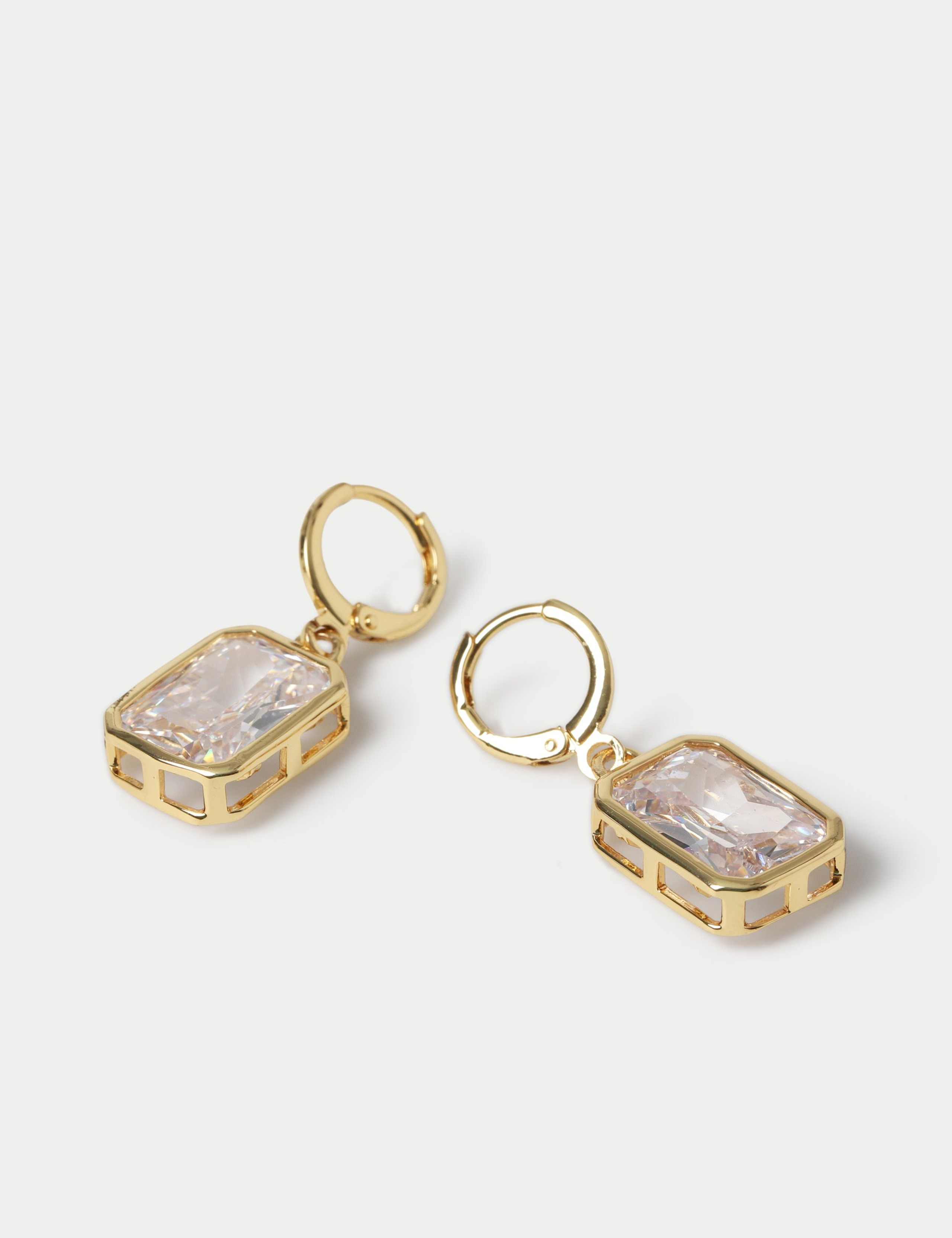 18k Gold Plated Cubic Zirconia Earrings 3 of 3