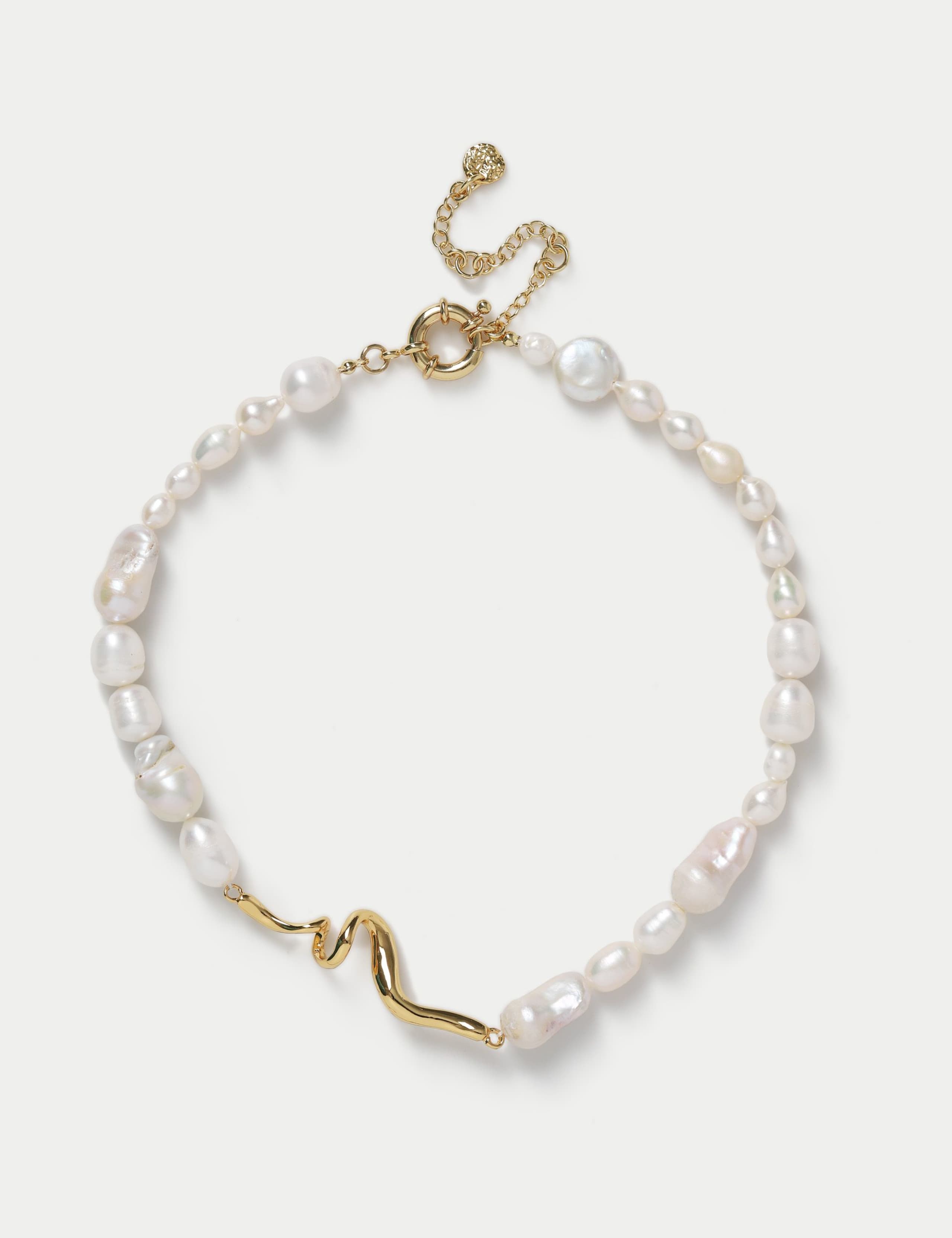 18k Gold Plated Twist Necklace 2 of 3