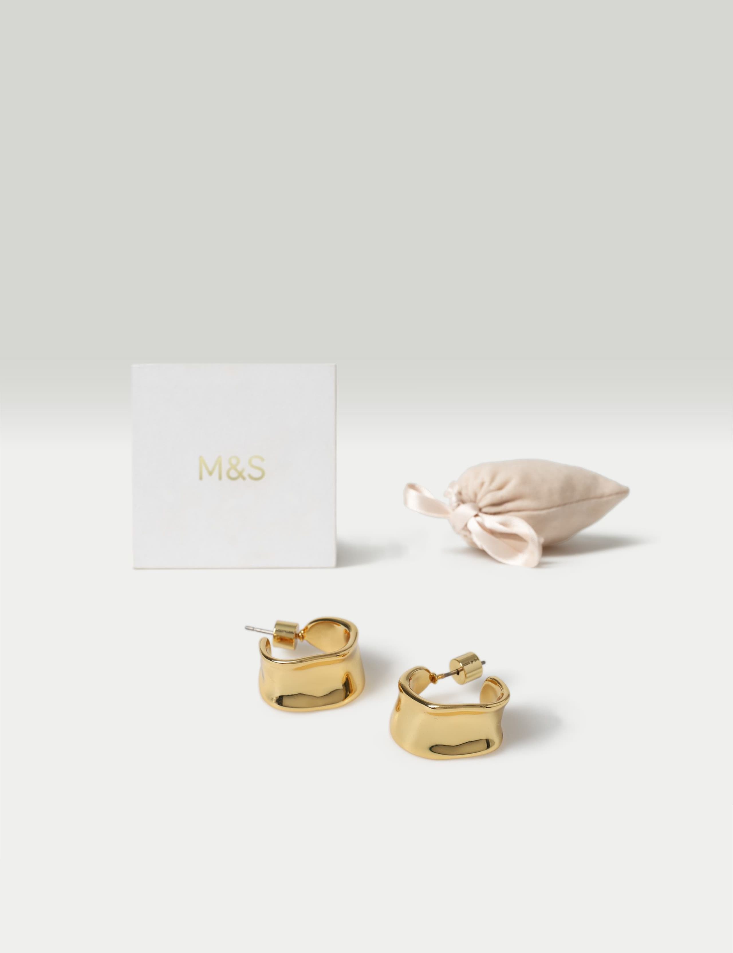 18ct Gold Plated Hoop Earrings 3 of 3