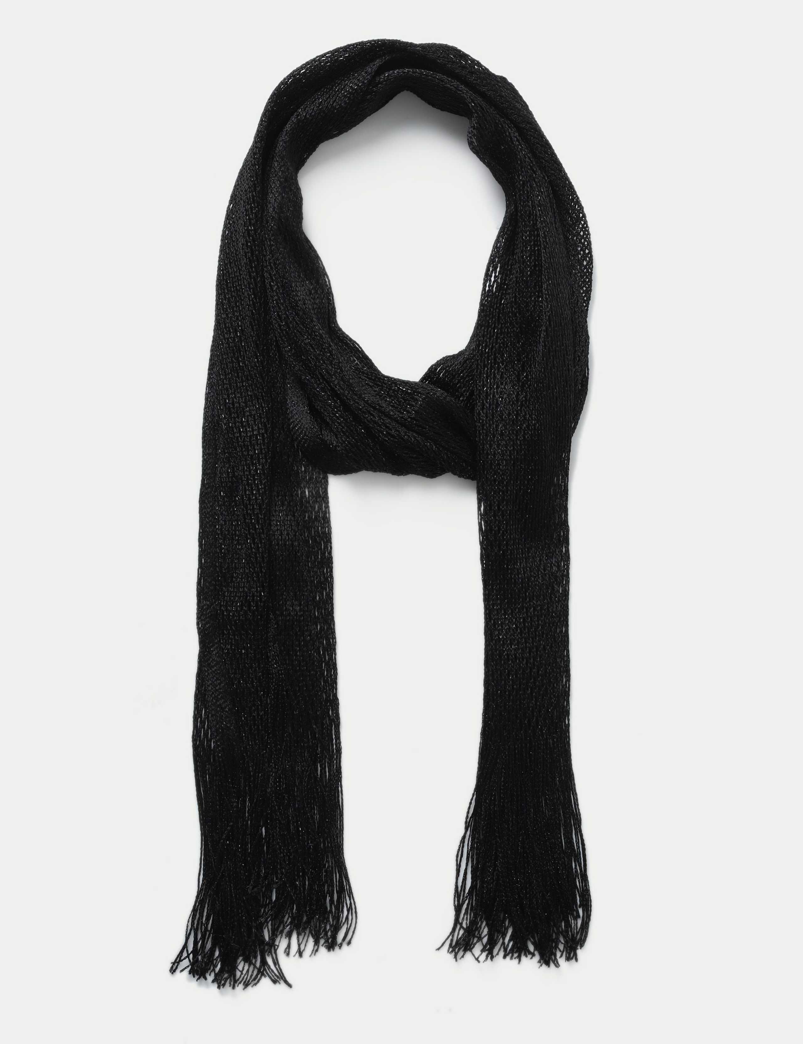 Lurex Tassel Scarf 1 of 3
