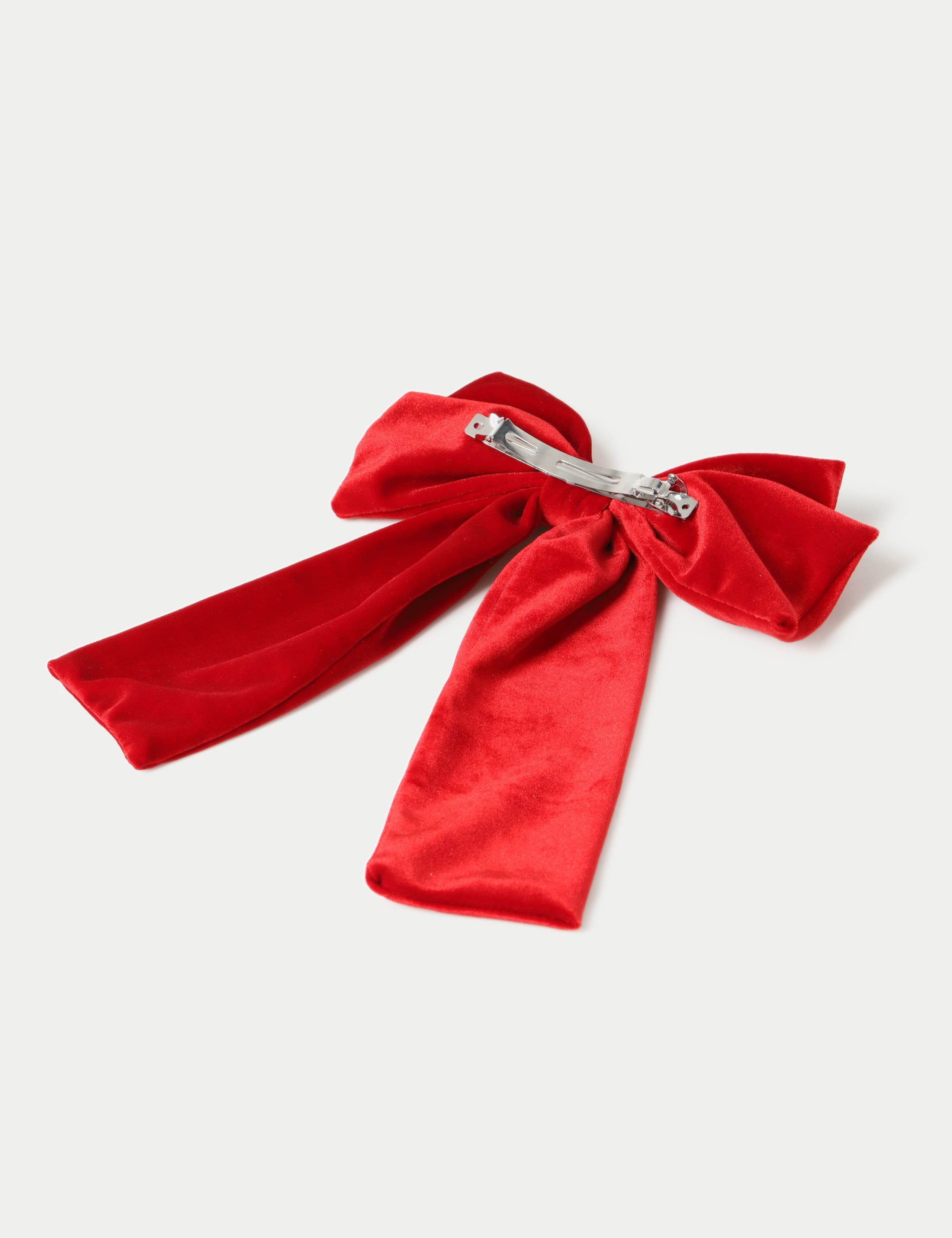 Large Velour Hair Bow 3 of 3