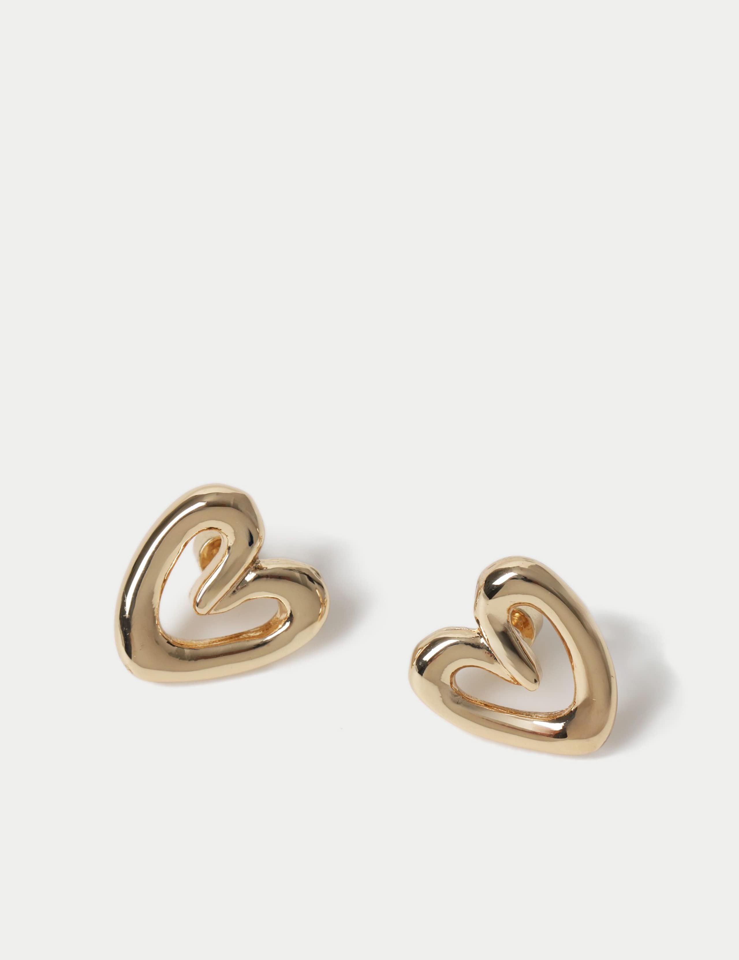 Outline Heart Stud Earrings 2 of 2