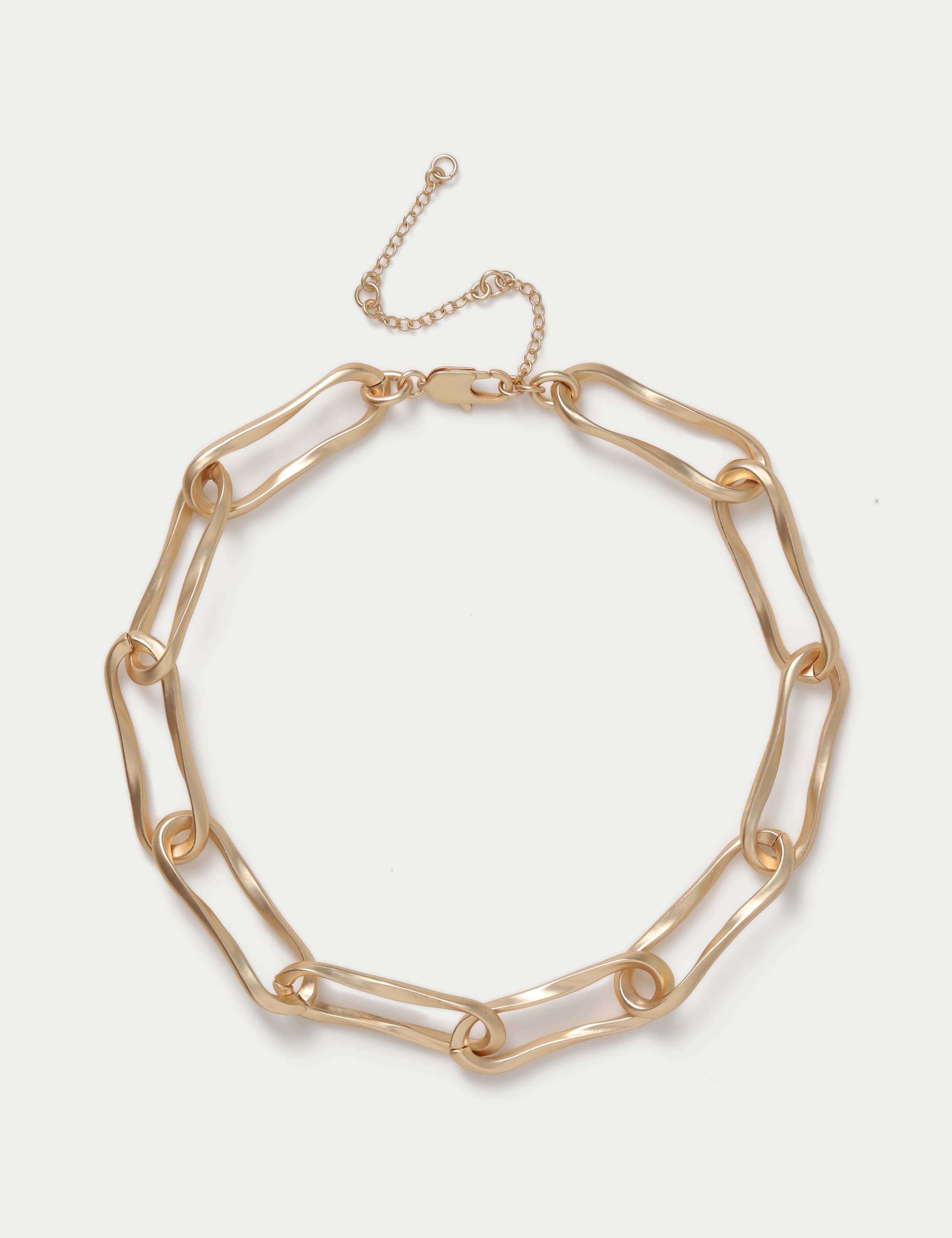 Irregular Textured Link Necklace 1 of 2