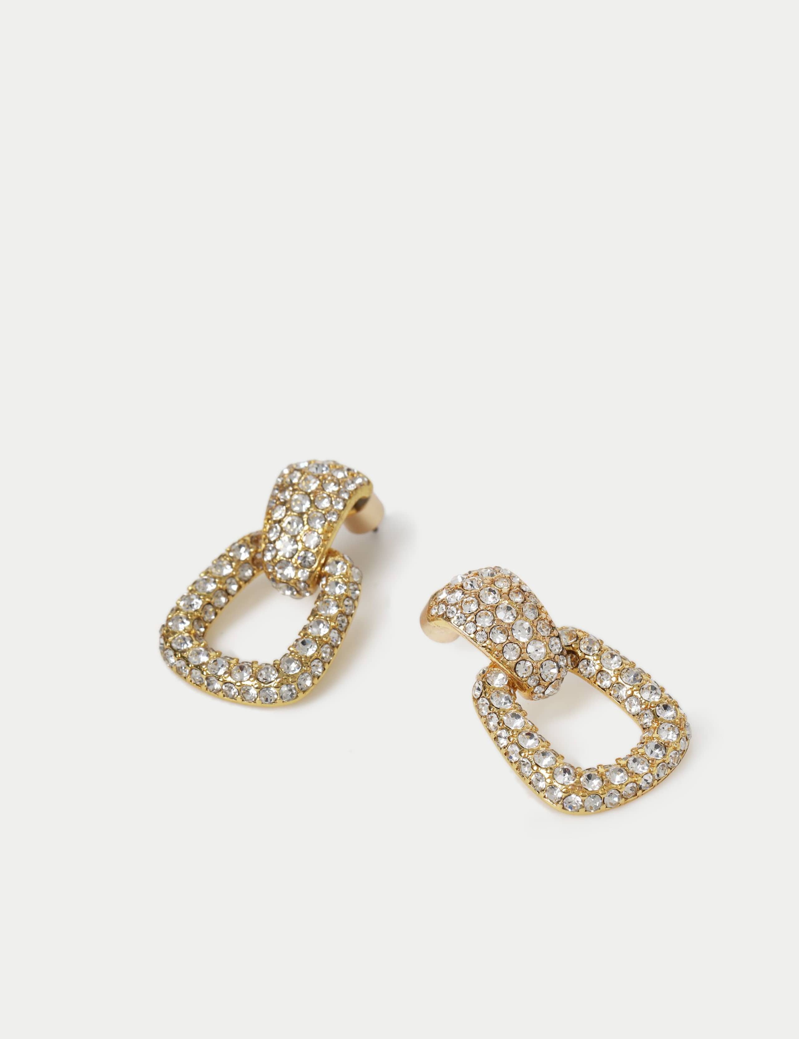 Cubic Zirconia Doorknocker Earring 2 of 2