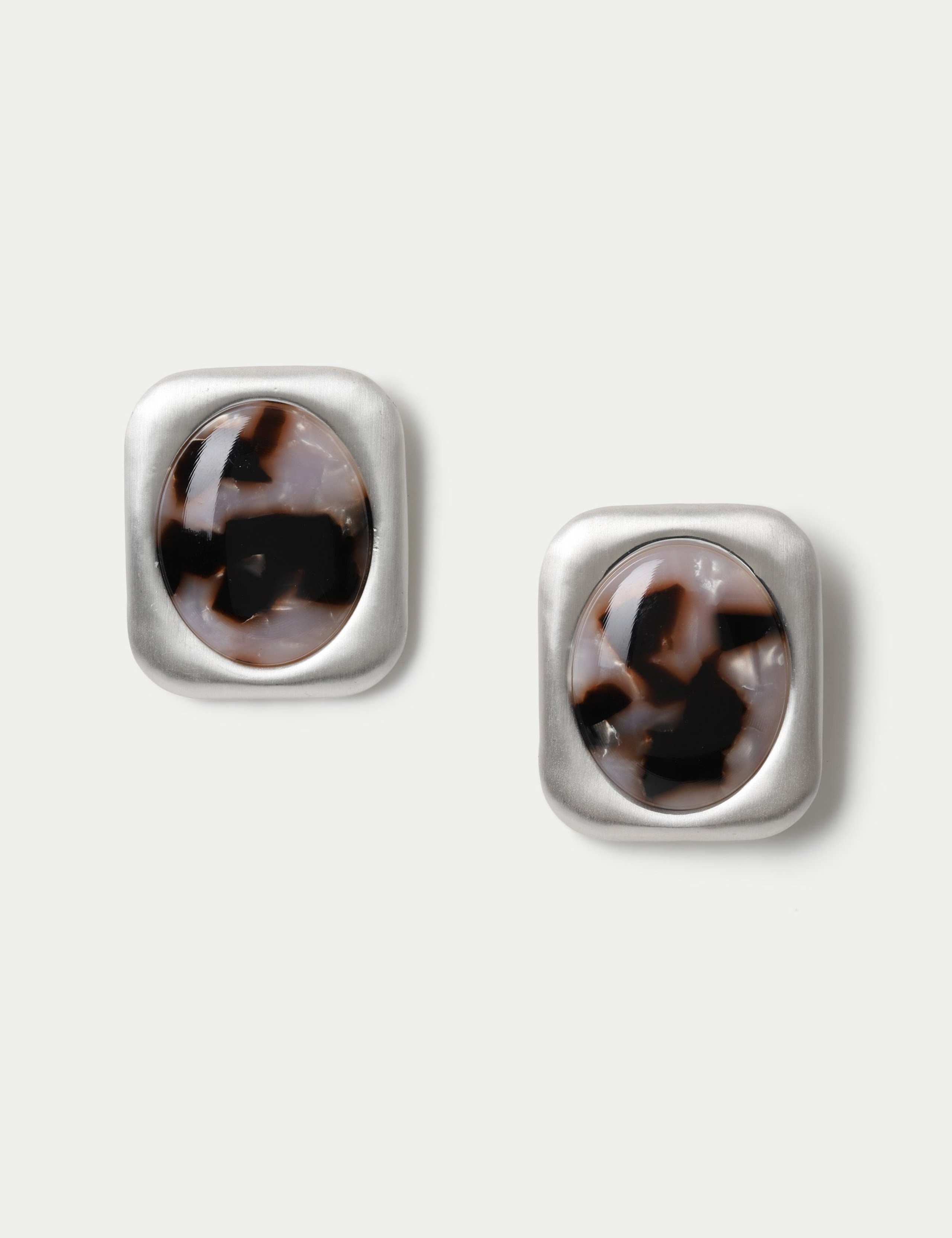 Resin Brushed Stud Earrings 1 of 2