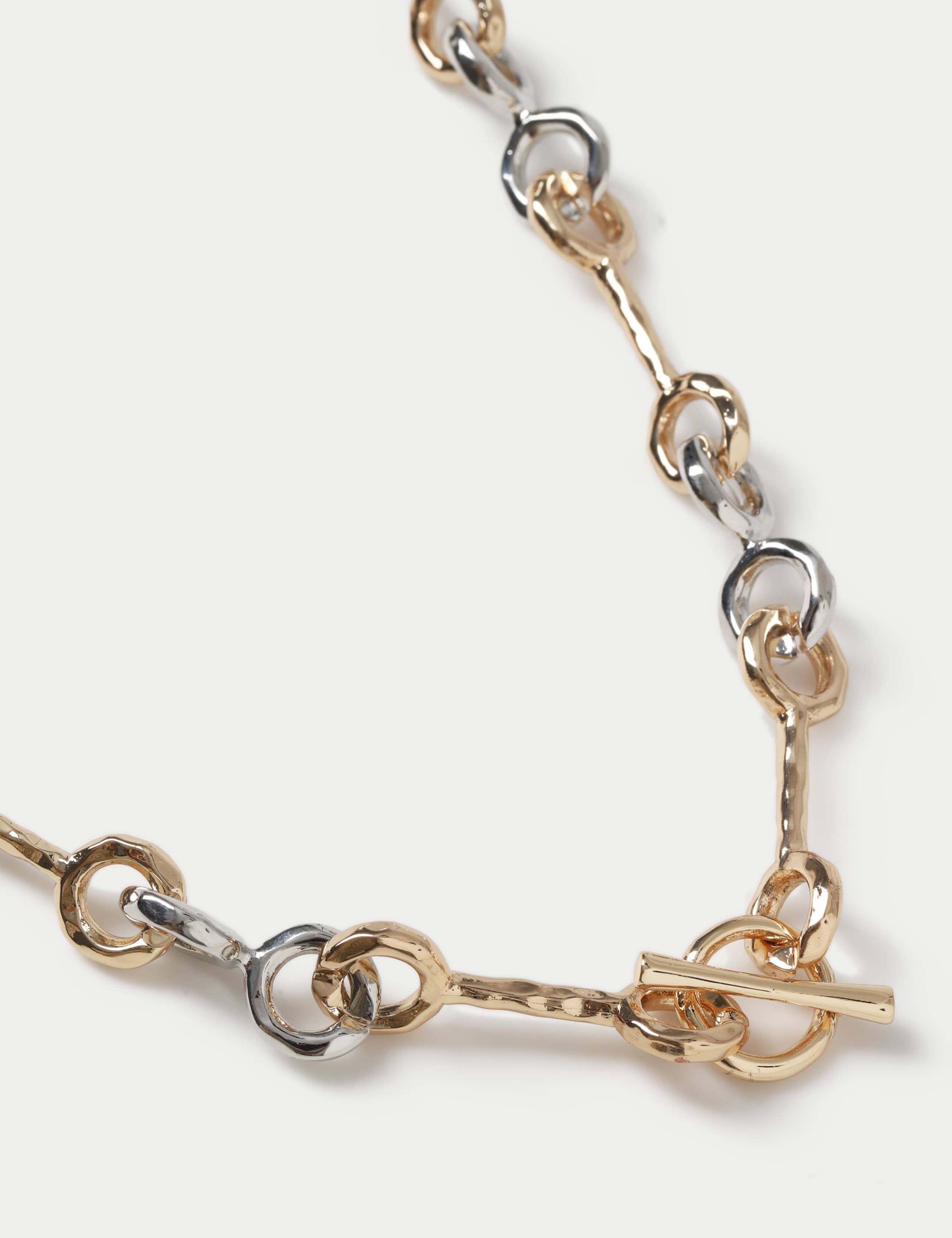 Mixed Metal Link Chain Necklace 2 of 2