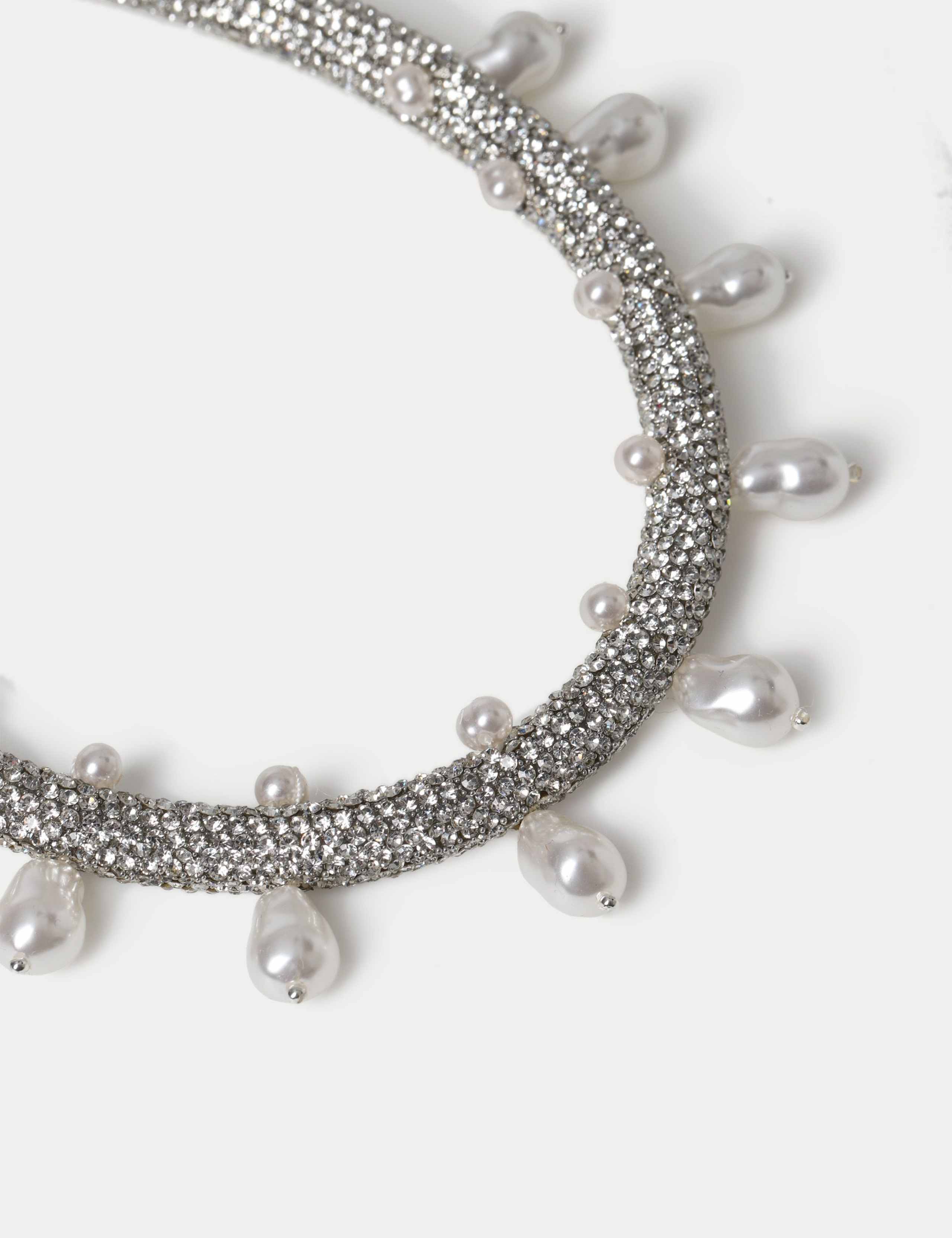 Pearl Embellished Tube Necklace 2 of 2
