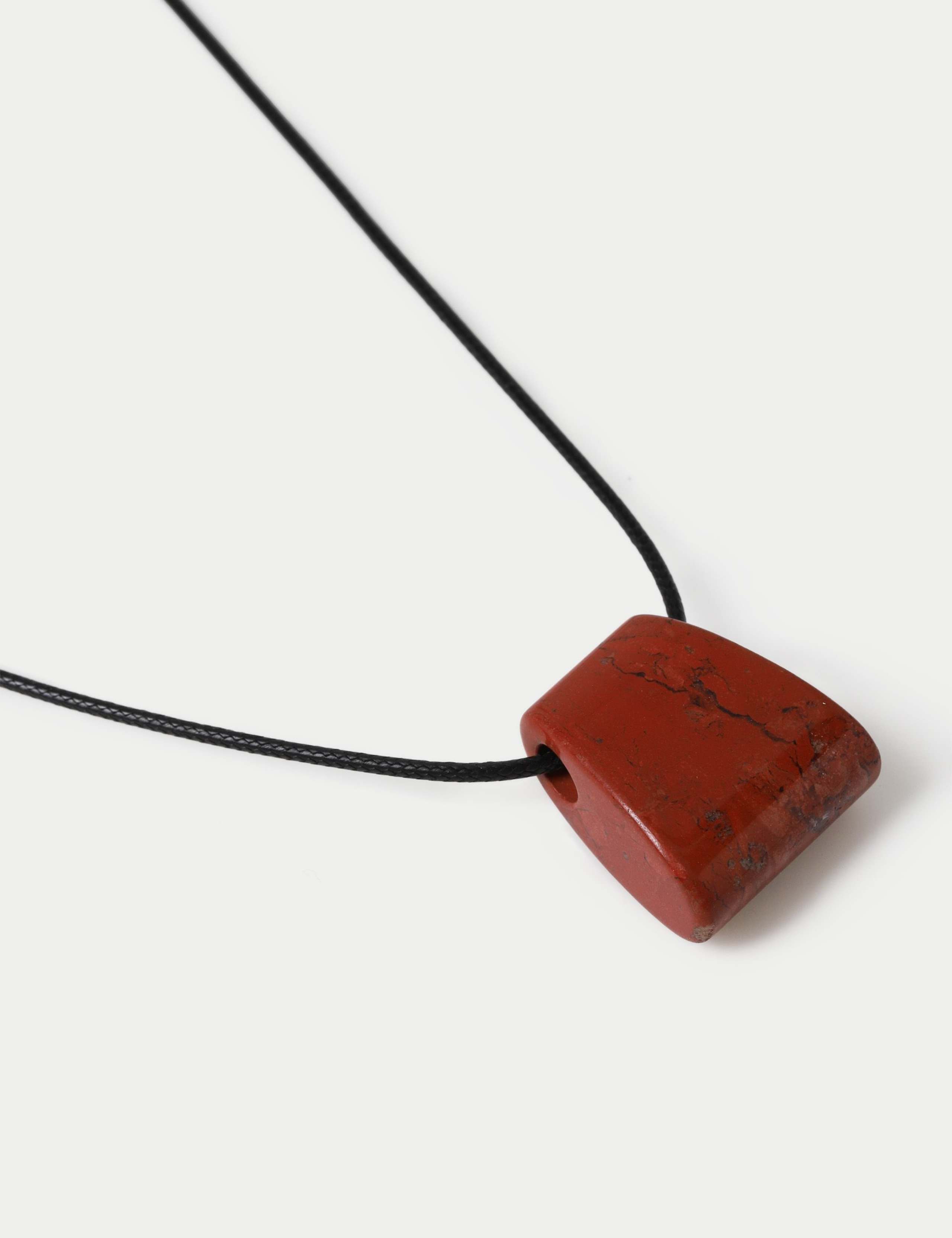 Natural Stone Cord Pendant Necklace 2 of 2