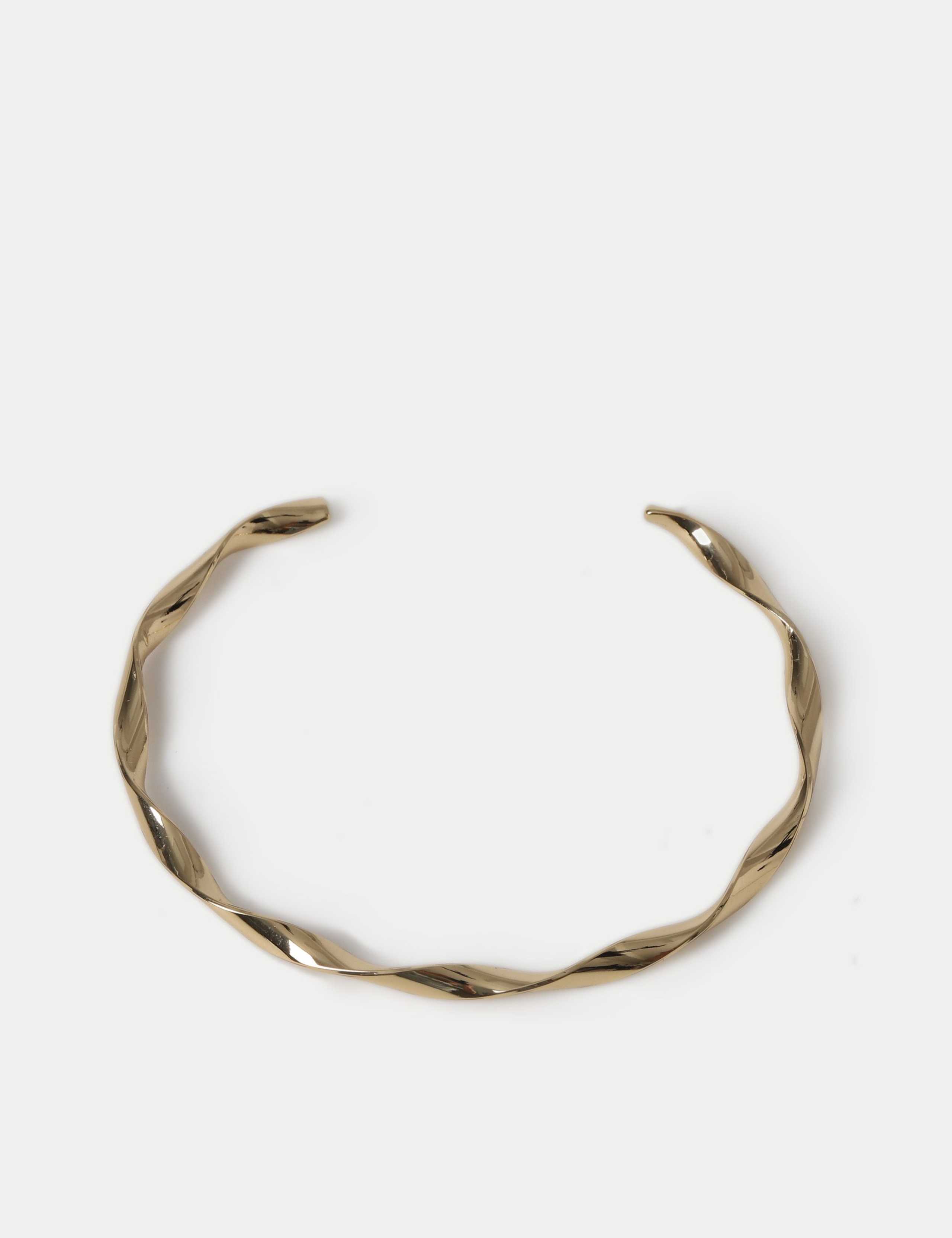 14ct Gold Plated Twist Cuff Bracelet 2 of 2